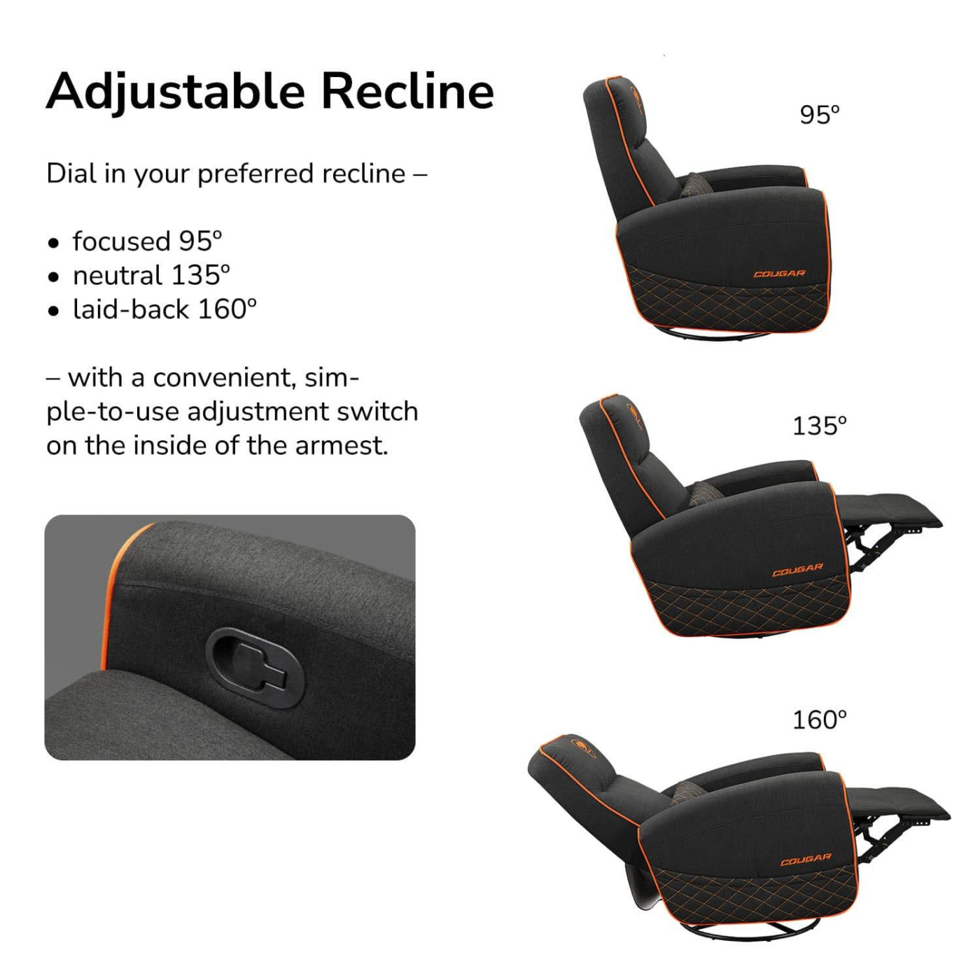 Ігрове крісло Cougar Fidom Black (FIDOM)