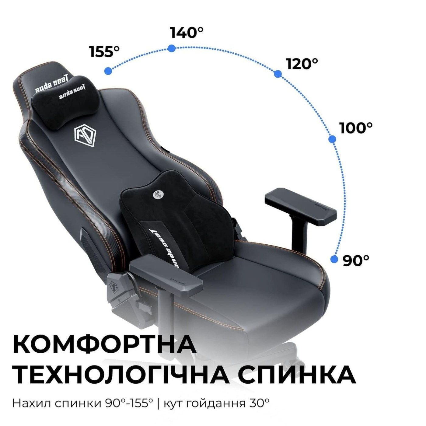 Игровое кресло Anda Seat Kaiser 3E Grey Fabric Size XL (AD23YC-XL-09-G-CF-G01)