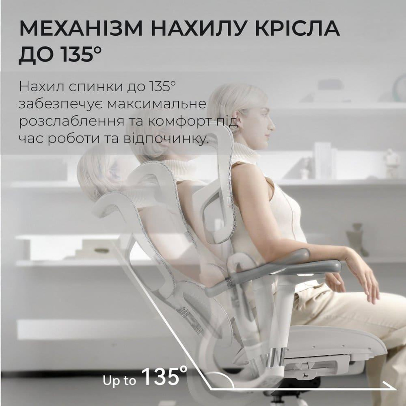 Игровое кресло Sihoo DORO S100 Mesh White (S100-M302)