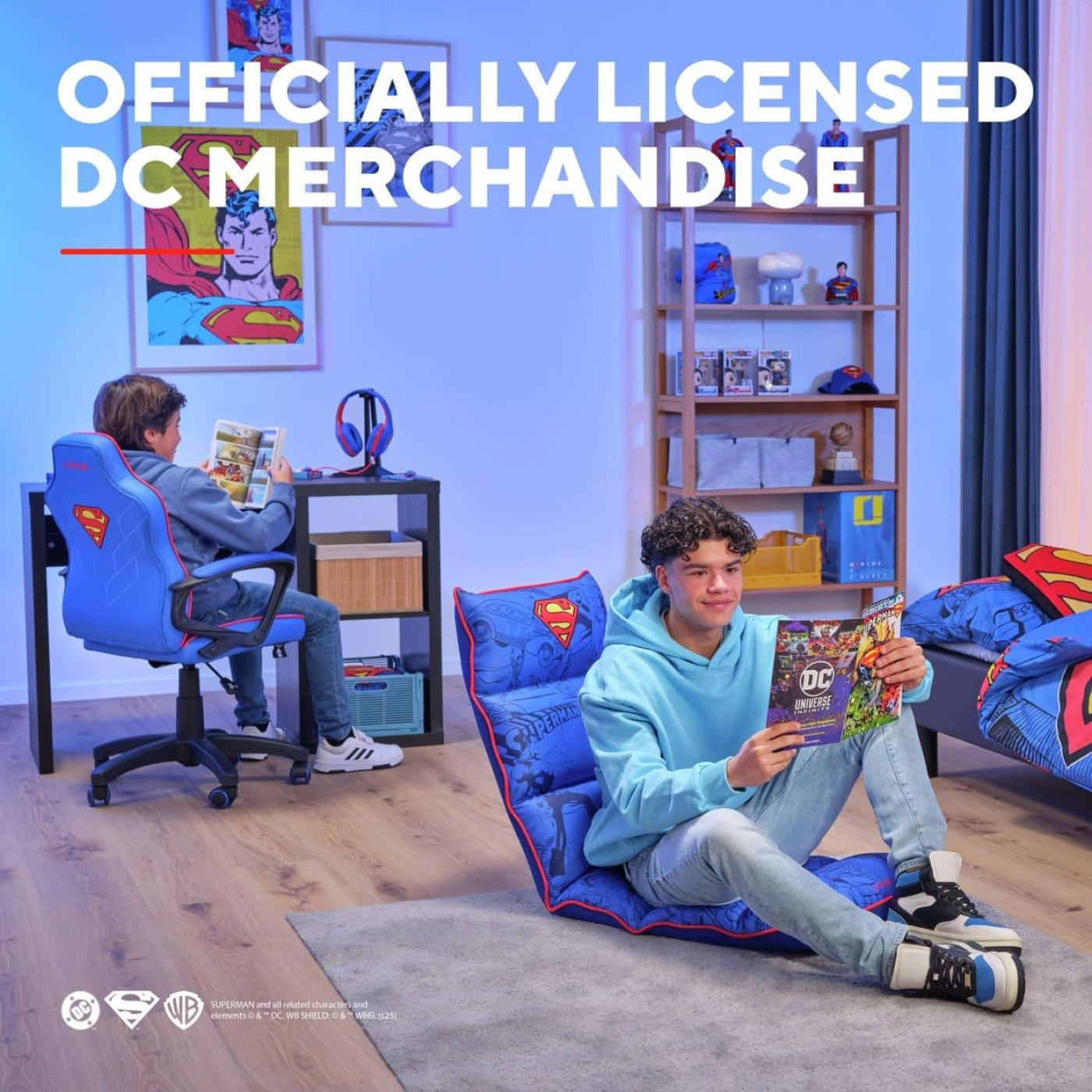 Ігрове крісло Trust GXT 703SM Revvo Foldable Armrests Blue (25741_TRUST)