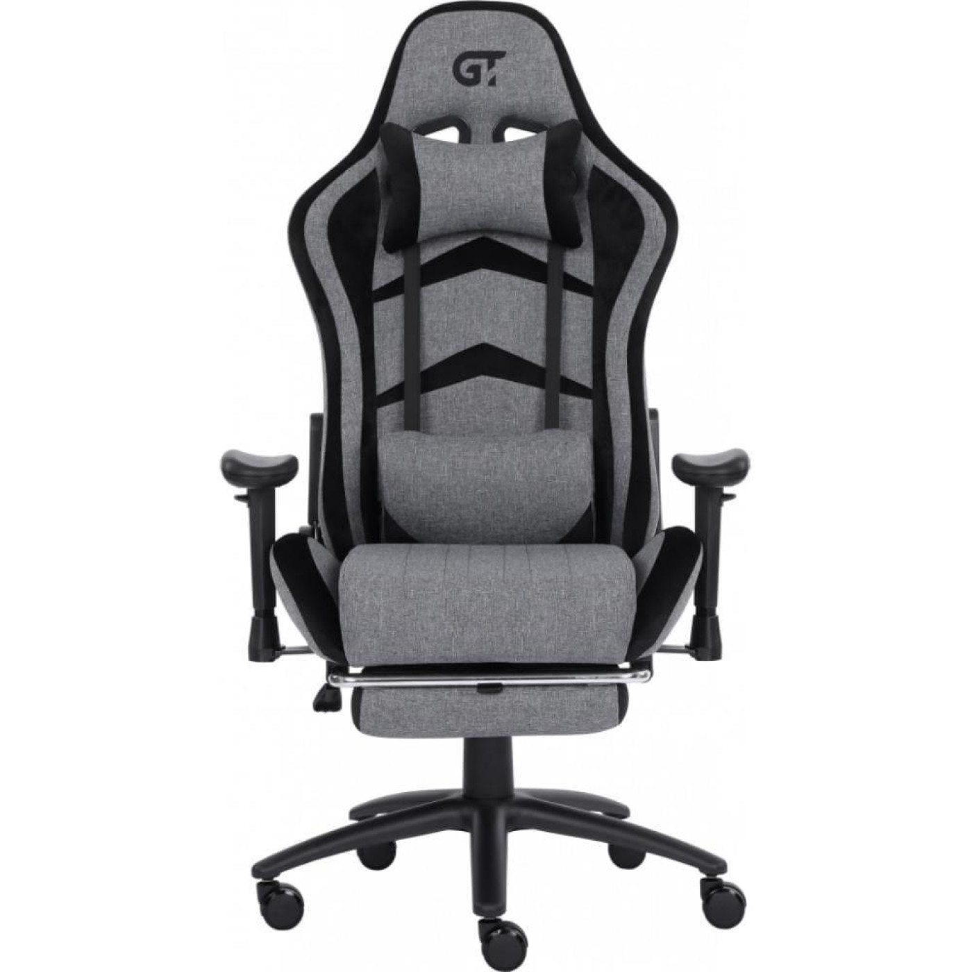 Крісло ігрове GT Racer X-2534-F Gray/Black Suede (X-2534-F Fabric Gray/Black Suede)