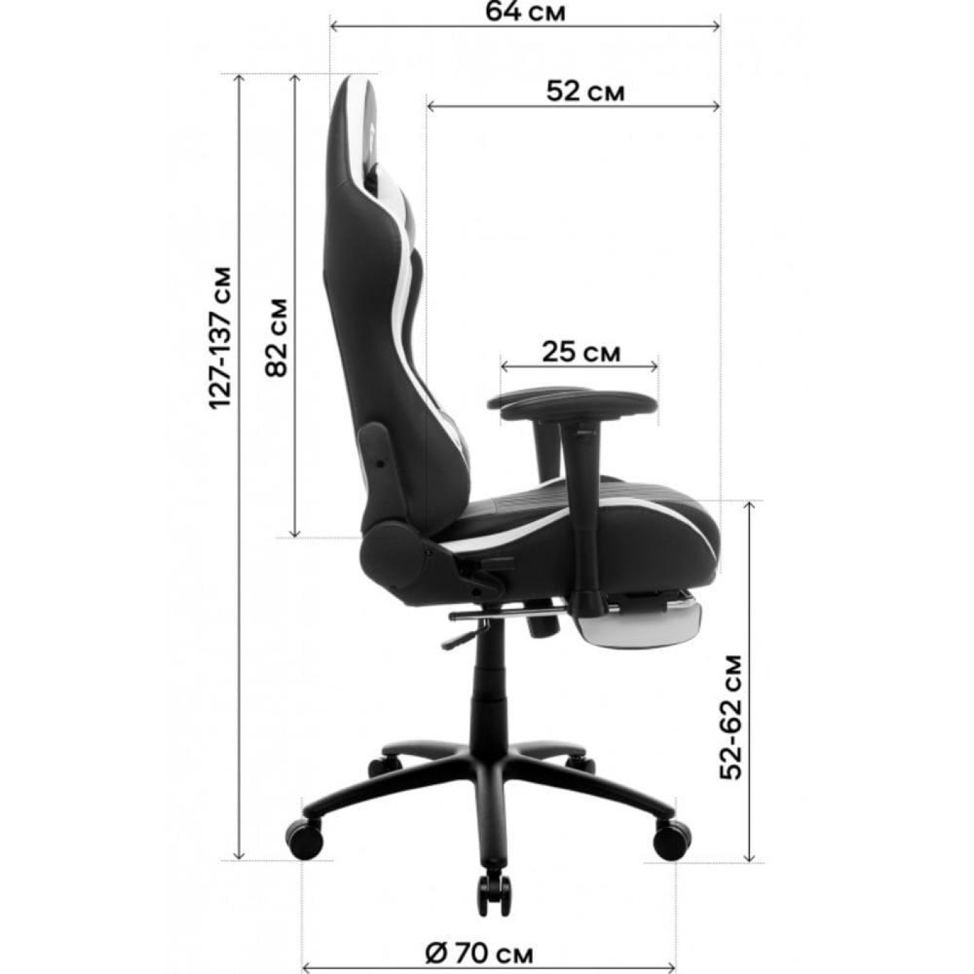 Крісло ігрове GT Racer X-2534-F Gray/Black Suede (X-2534-F Fabric Gray/Black Suede)