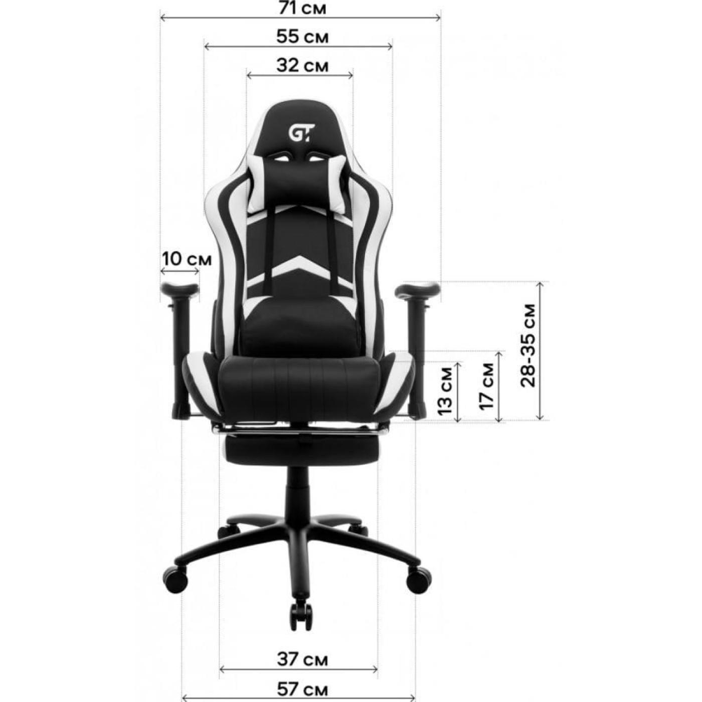 Крісло ігрове GT Racer X-2534-F Gray/Black Suede (X-2534-F Fabric Gray/Black Suede)