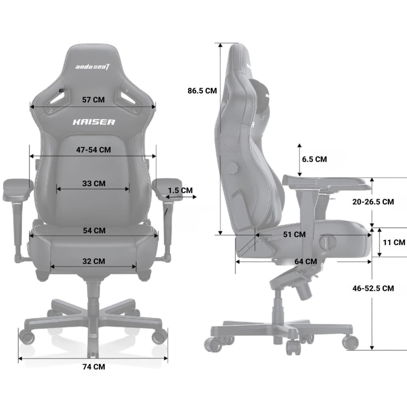 Игровое кресло Anda Seat Kaiser 4 Size XL Purple Premium PVC (AD12YDDC-XLL-20-V-PV/C)