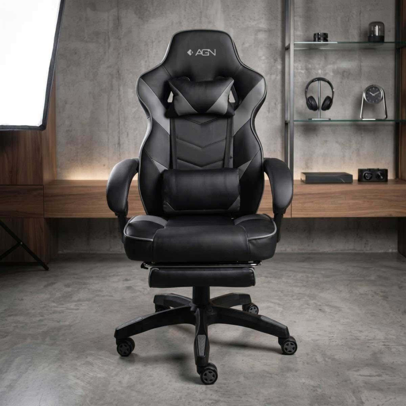 Ігрове крісло AGN AGN09-26 Black Grey (AGN09-26)