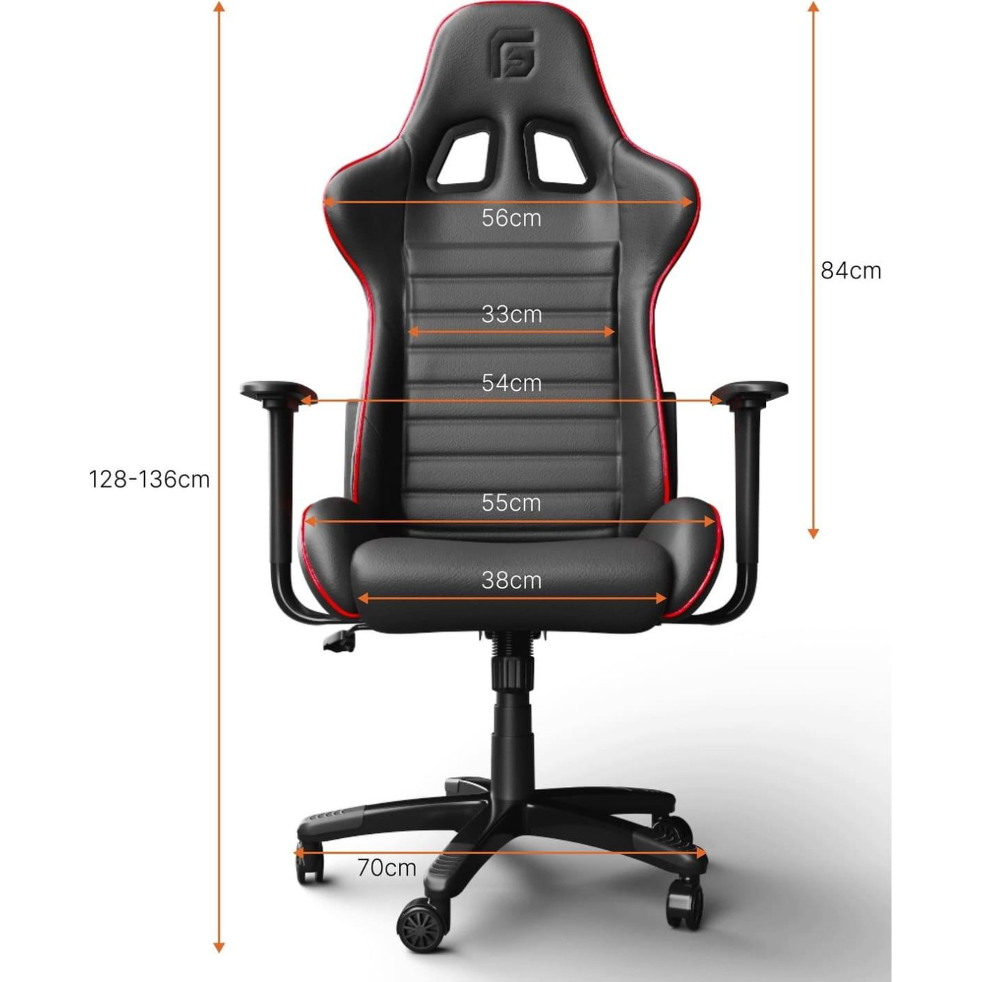 Игровое кресло GamePro Rush Black-Red (GC-575-Black-Red)