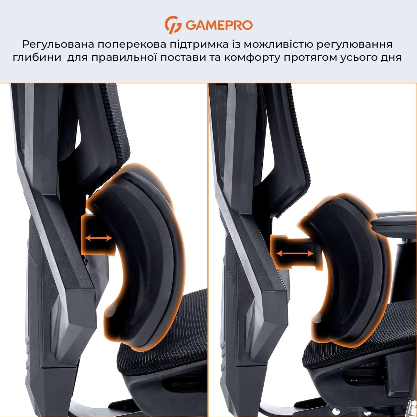 Ігрове крісло GamePro EDGE GC820MB Black (GC820MB)