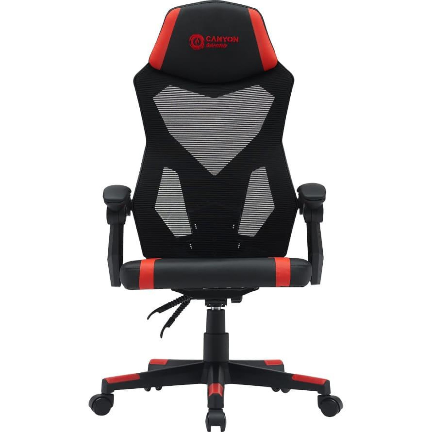 Ігрове крісло Canyon Flow MCH01 Mesh Black Red (CNE-MCH01R)