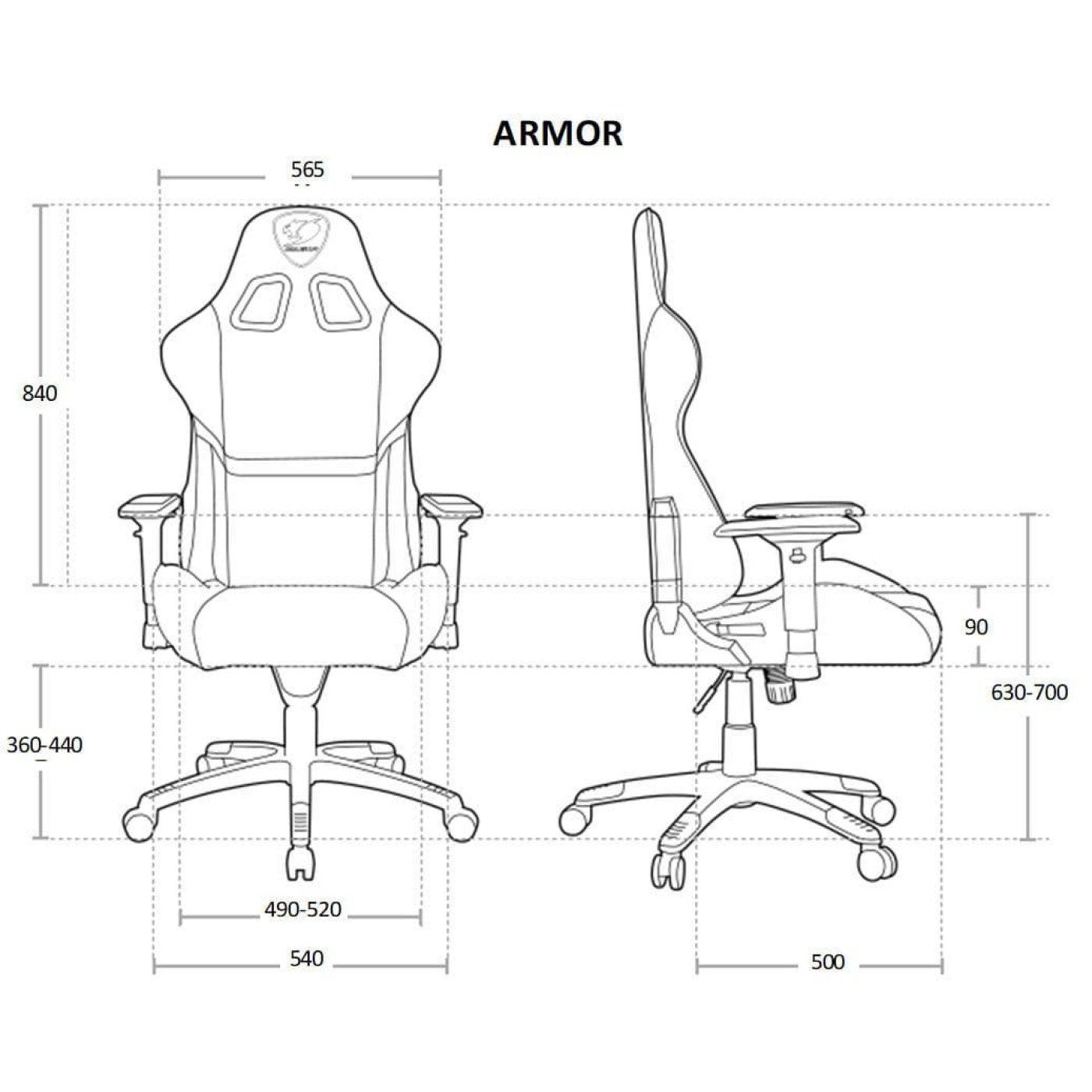 Ігрове крісло Cougar Armor Black-Orange (Armor Black/Orange)