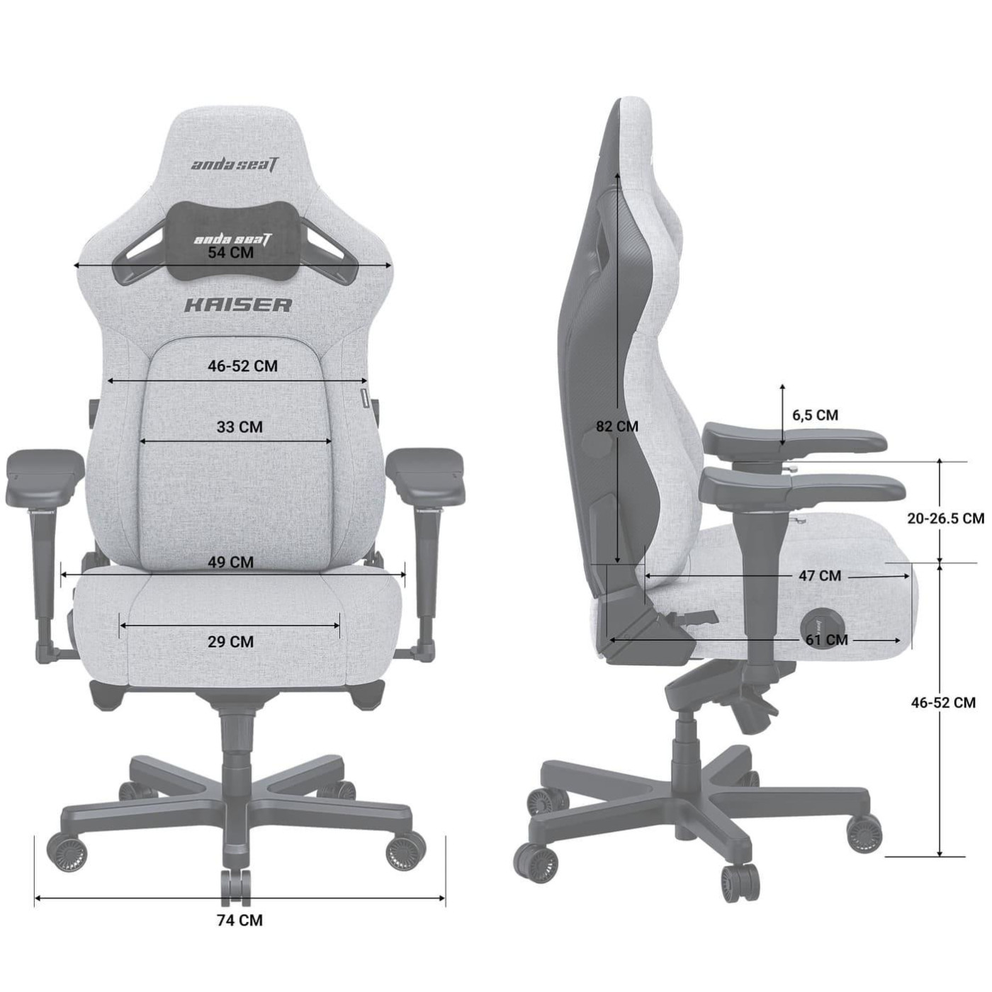 Игровое кресло Anda Seat Kaiser 4 Orange Size L (AD12YDDC-L-20-O-PV/C)