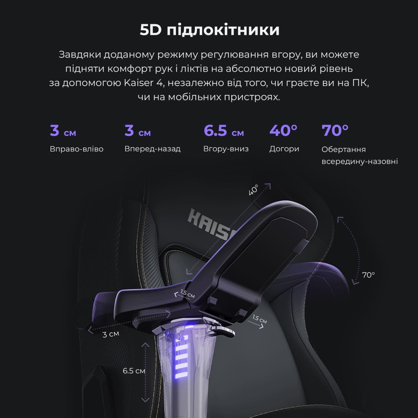 Игровое кресло Anda Seat Kaiser 4 Size XL Black Linen Fabric (AD12YDDC-XLL-20-B-CF)