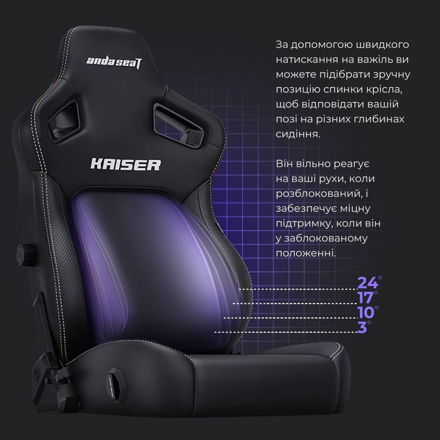 Игровое кресло Anda Seat Kaiser 4 Size XL Black Linen Fabric (AD12YDDC-XLL-20-B-CF)