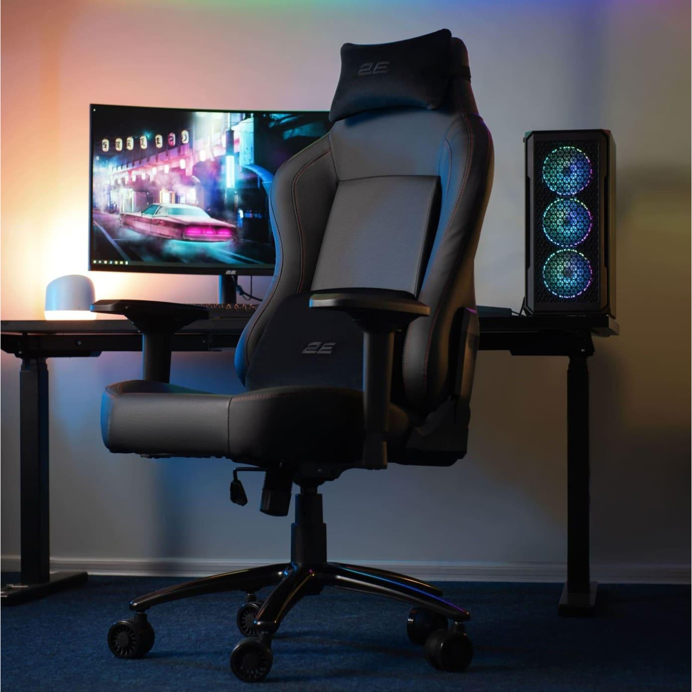 Игровое кресло 2E Gaming Basan Black/Red (2E-GC-BAS-BKRD)