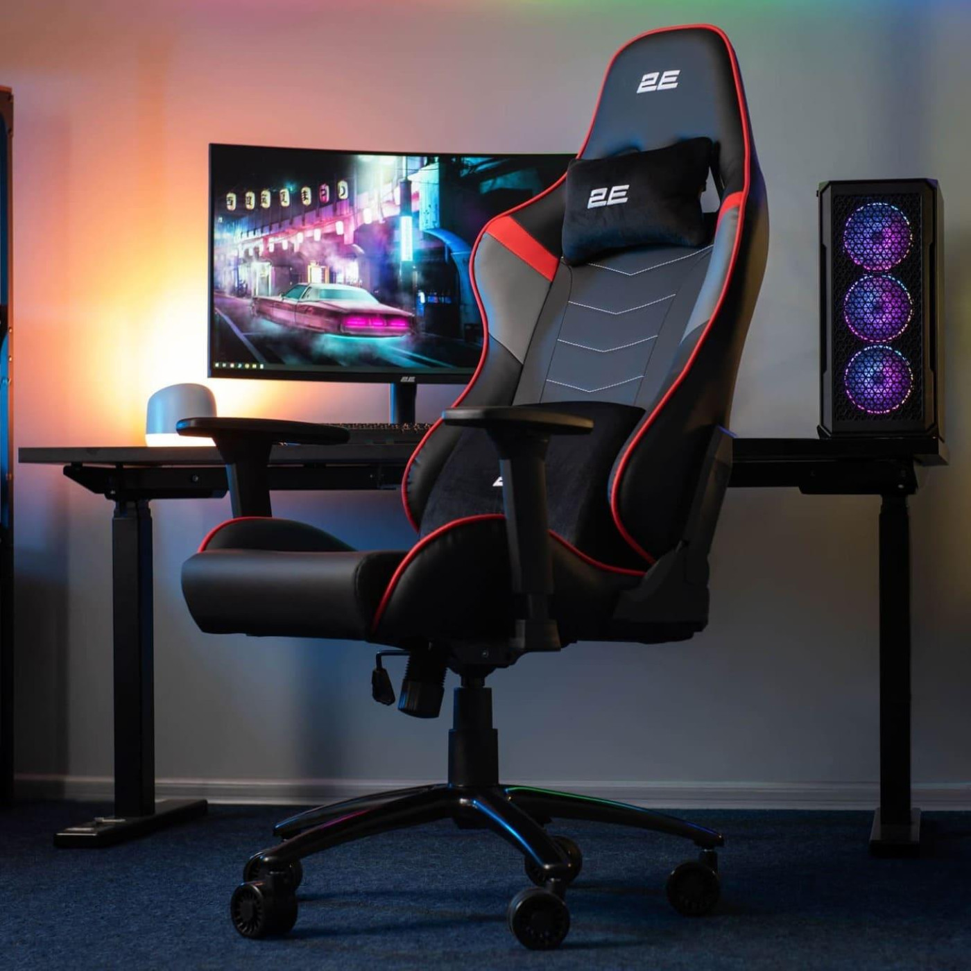 Ігрове крісло 2E Gaming Bushido II Black/Red (2E-GC-BUS-BKRD)