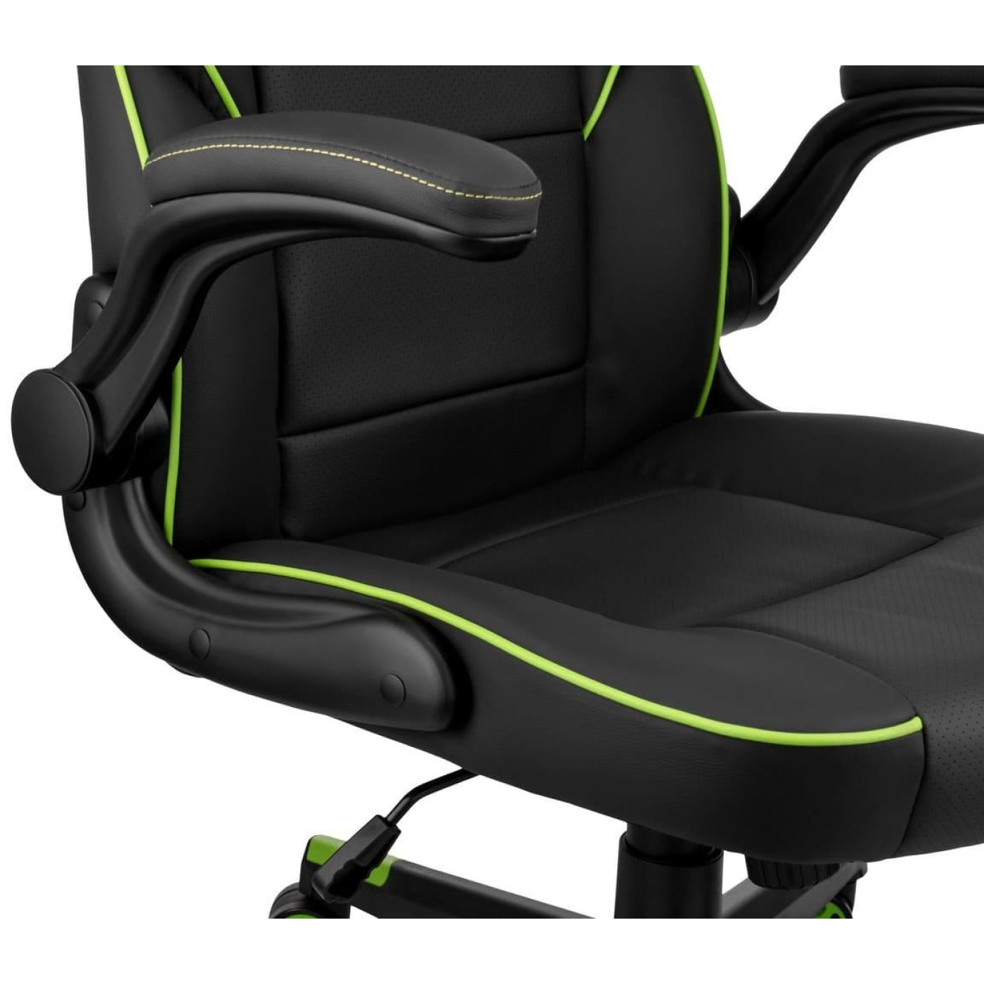 Ігрове крісло 2E Gaming Hebi Black/Green (2E-GC-HEB-BK)
