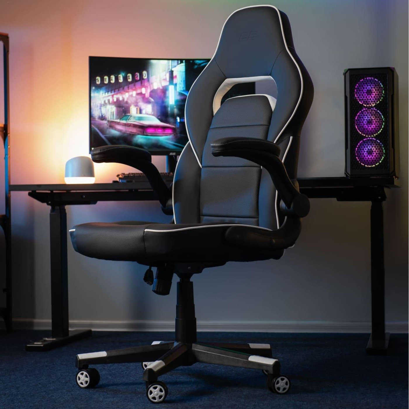 Ігрове крісло 2E Gaming Hebi Black/White (2E-GC-HEB-BKWT)