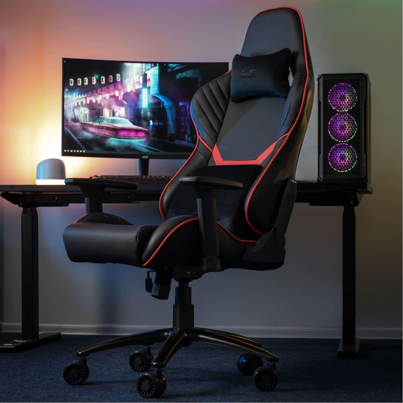 Игровое кресло 2E Gaming Hibagon Black/Red (2E-GC-HIB-BKRD)