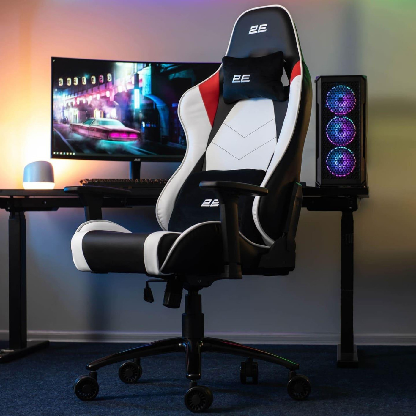 Ігрове крісло 2E Gaming Bushido II White/Black (2E-GC-BUS-WT)