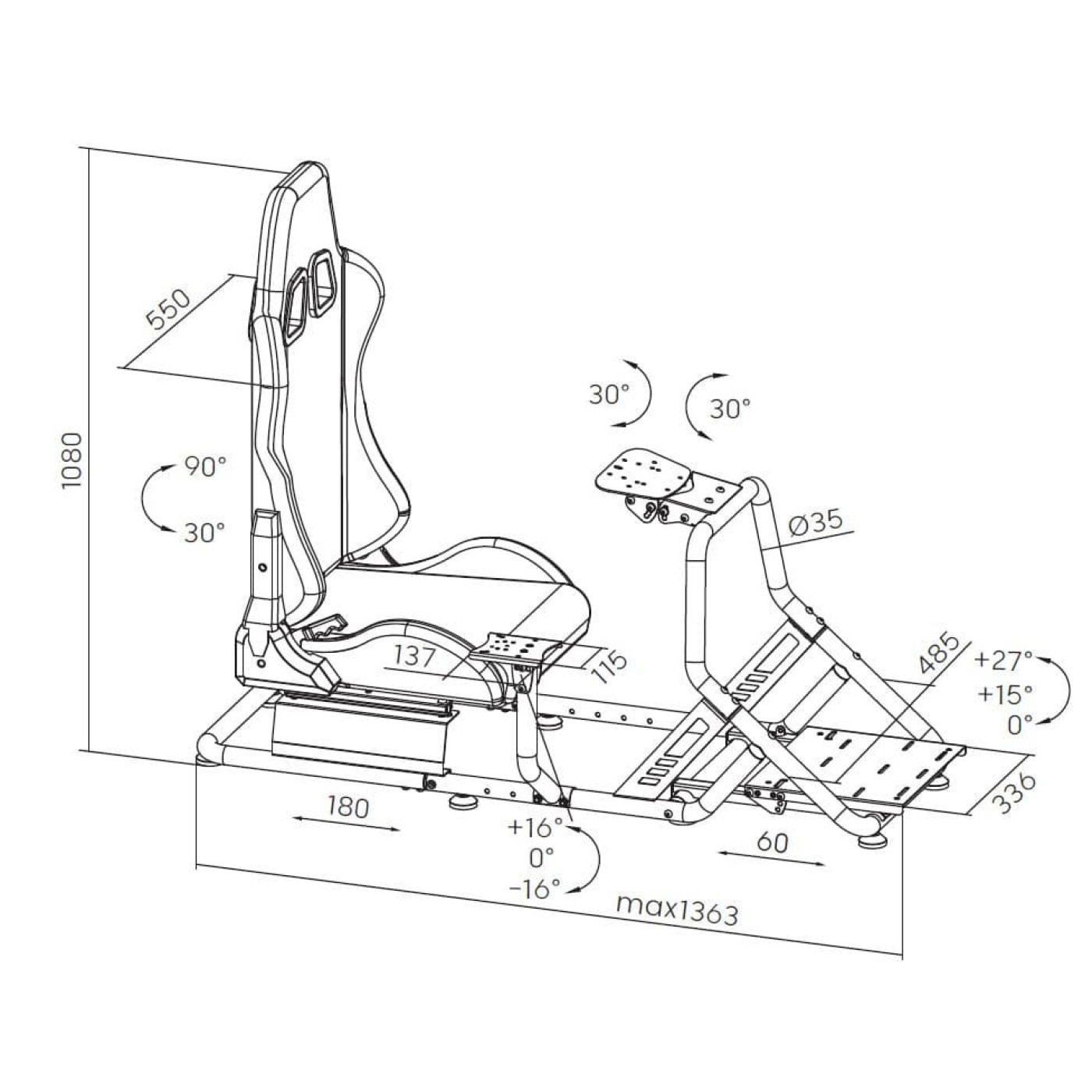 Игровое кресло Anda Seat GamePro RS100 (RS100)