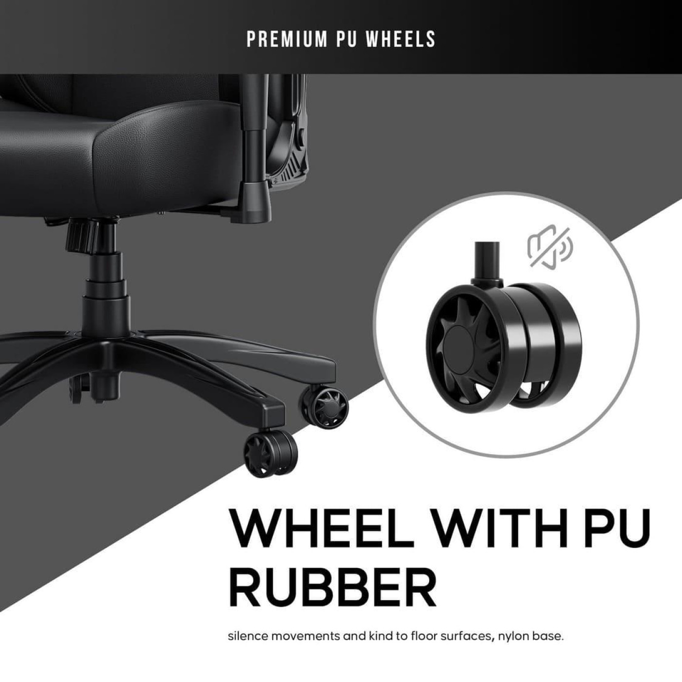 Ігрове крісло Anda Seat Luna L Black (AD18-44-B-PV)