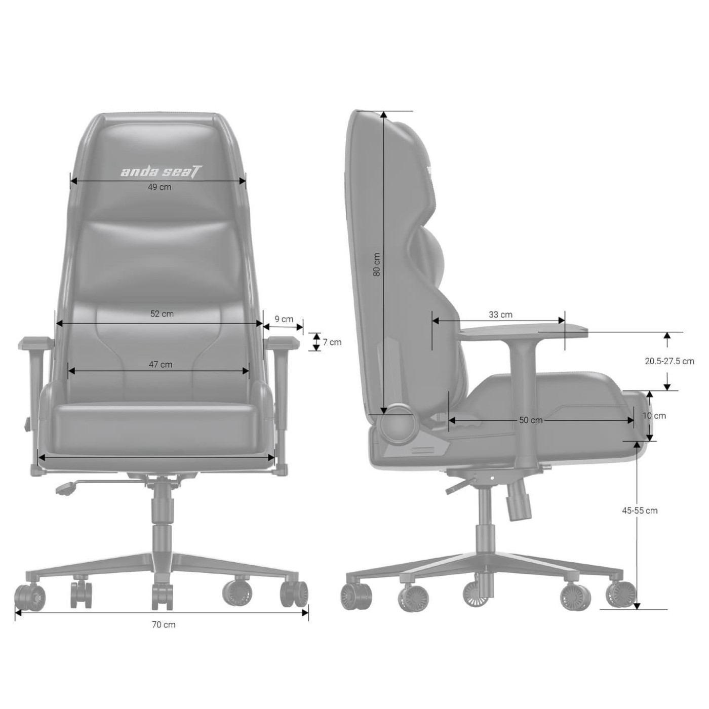 Ігрове крісло Anda Seat X3 Gaming Sofa Black PVC (AD-W-SF03-04-B-PV)