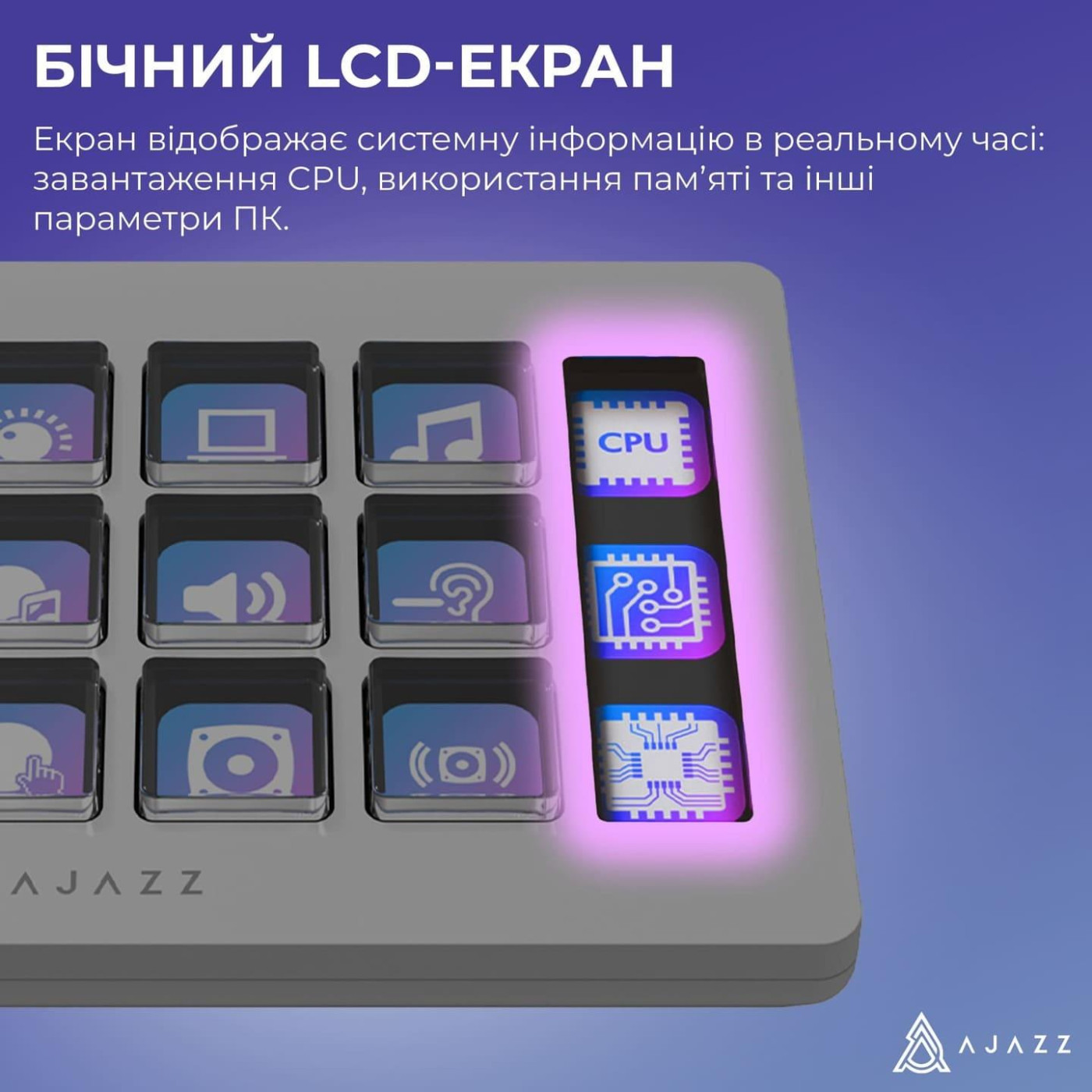 Контроллер Ajazz AKP153E White (AKP153E-W)