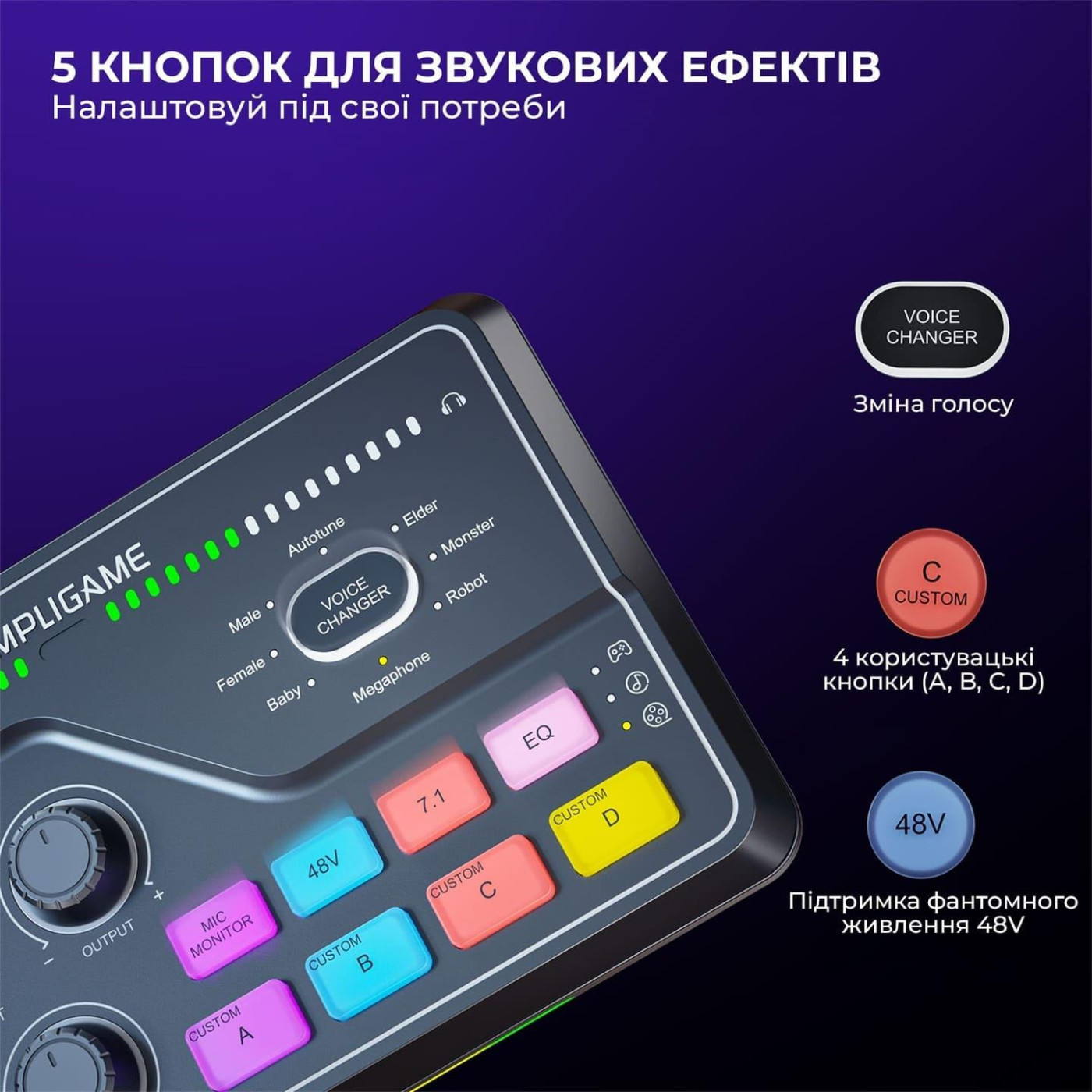 Аудіомікшер Fifine SC8 