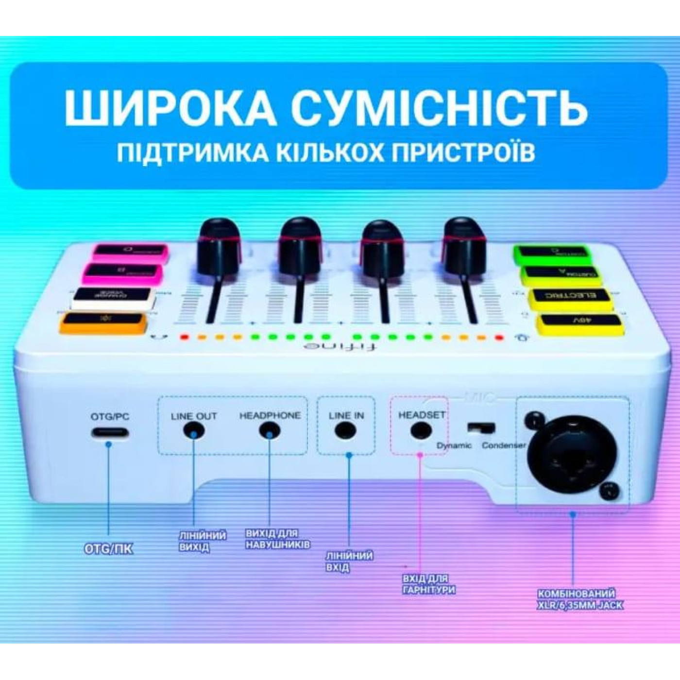 Аудіомікшер SC3W FIFINE