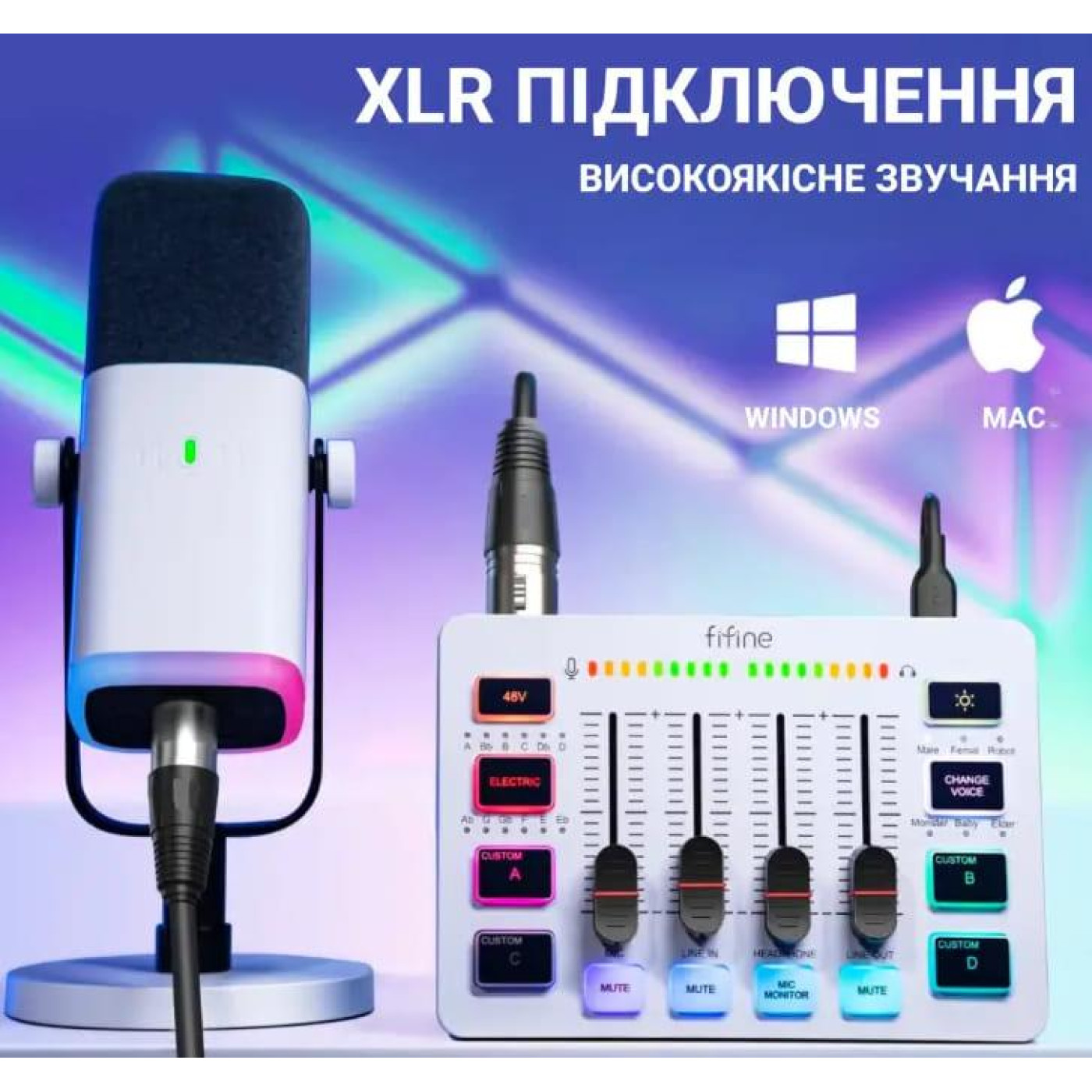 Аудіомікшер SC3W FIFINE