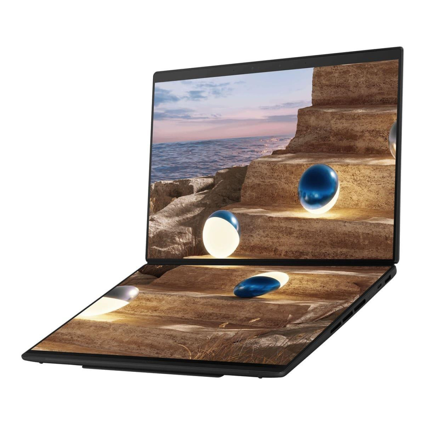 Ноутбук ASUS 14 Zenbook Duo UX8407AA-SN604W 3K Touch OLED/Intel Core Ultra X9 378H/32GB/2TB/UMA/W11P/Silver (90NB16V1-M00ZD0)