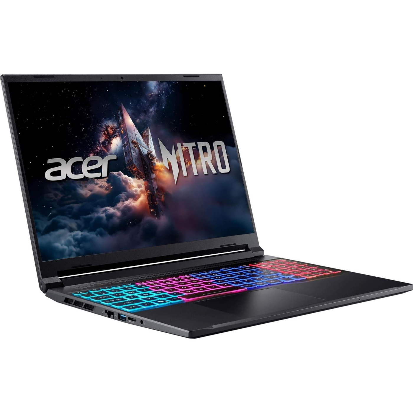 Ноутбук Acer 16 Nitro V 16S ANV16S-71 WUXGA IPS/Intel 5-210H/16GB/1TB/RTX 5050 8GB/DOS/Black (NH.U27EU.002)