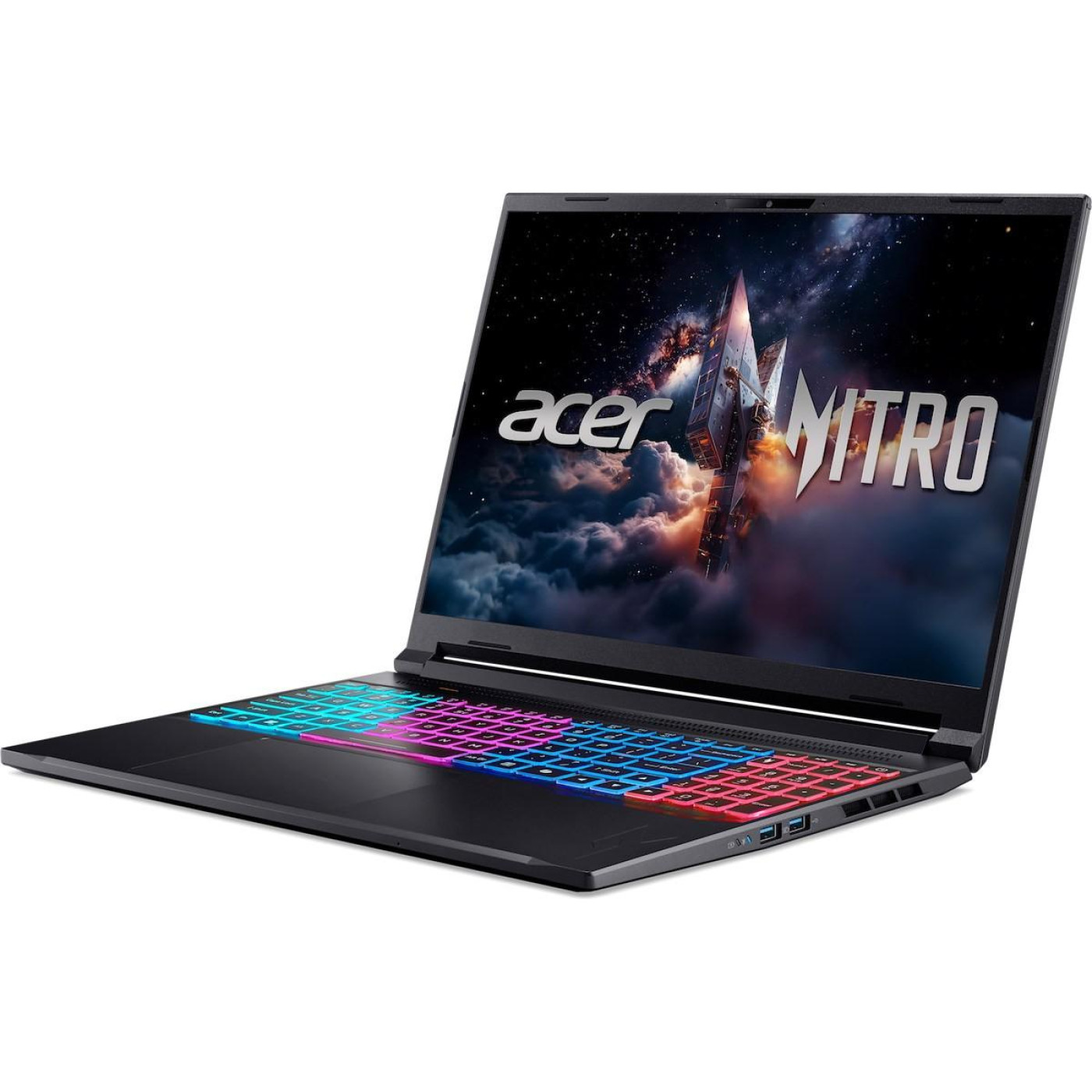 Ноутбук Acer 16 Nitro V 16S ANV16S-71-7771 FHD IPS 180Hz/Intel Core 7 240H/16GB/1TB/RTX 5060/W11H/Obsidian Black (NH.U24AA.003)