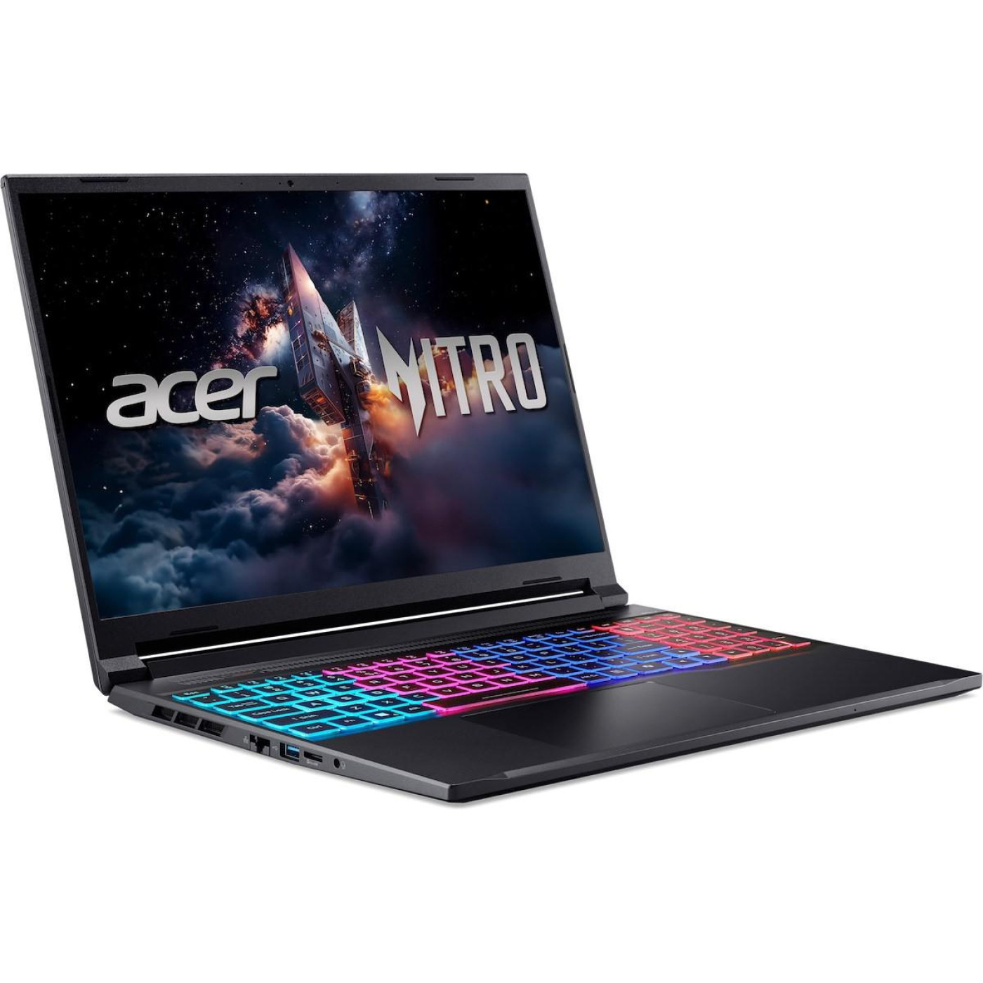 Ноутбук Acer 16 Nitro V 16S ANV16S-71-7771 FHD IPS 180Hz/Intel Core 7 240H/16GB/1TB/RTX 5060/W11H/Obsidian Black (NH.U24AA.003)