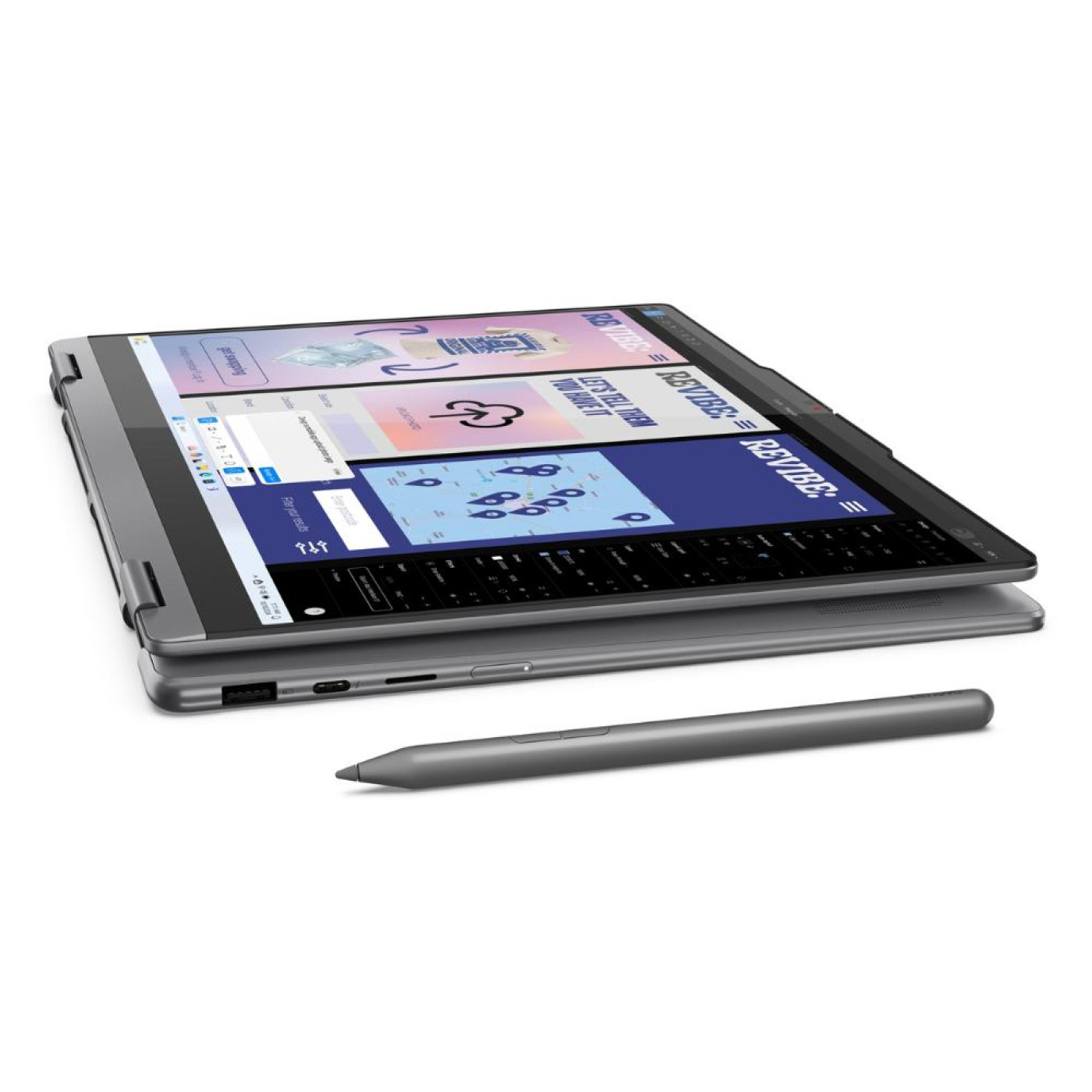 Ноутбук Lenovo 14 Yoga 7 2-in-1 14ILL10 2.8K OLED/U5-226V/16GB/1TB/Intel UHD/DOS/Pen/Luna Grey (83JQ009URA)