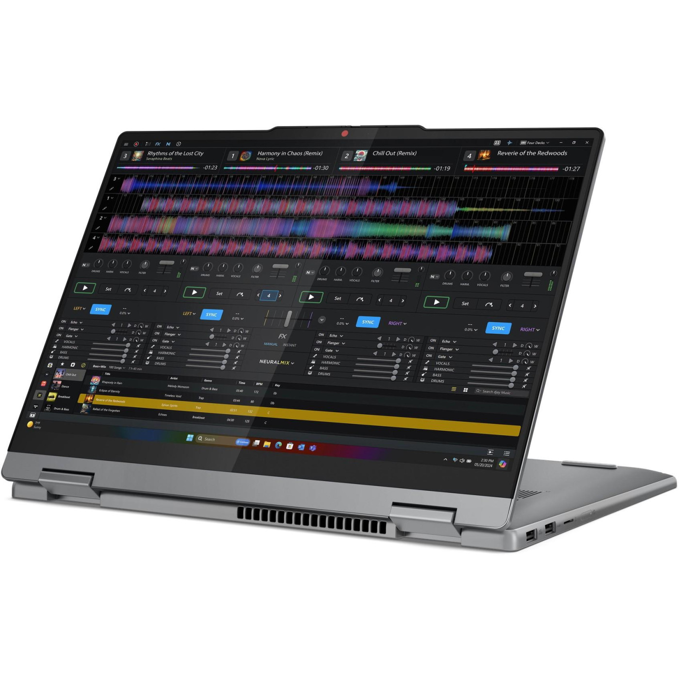 Ноутбук Lenovo 14 IdeaPad 5 2-in-1 14Q8X9 OLED (1920x1200) Full HD+ Touchscreen/Qualcomm Snapdragon X Plus (3.4 ГГц)/16GB/2TB/Qualcomm Adreno/DOS/Luna U1