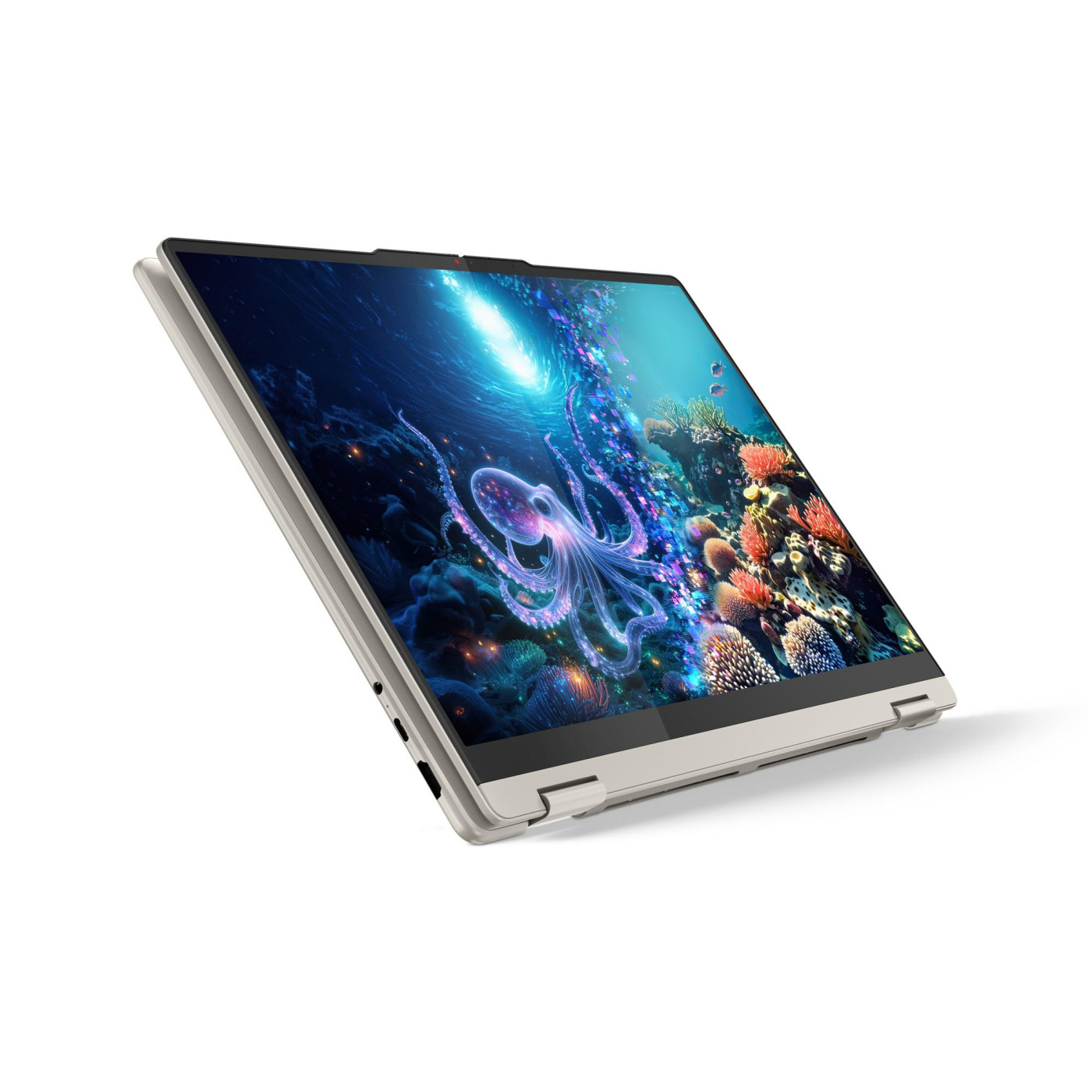 Ноутбук Lenovo 16 Yoga 7 2-in-1 16AKP10 2.8K OLED/Ryzen 7 AI 350/32GB/1TB/Intel UHD/DOS/Seashell (83JU001LRA)