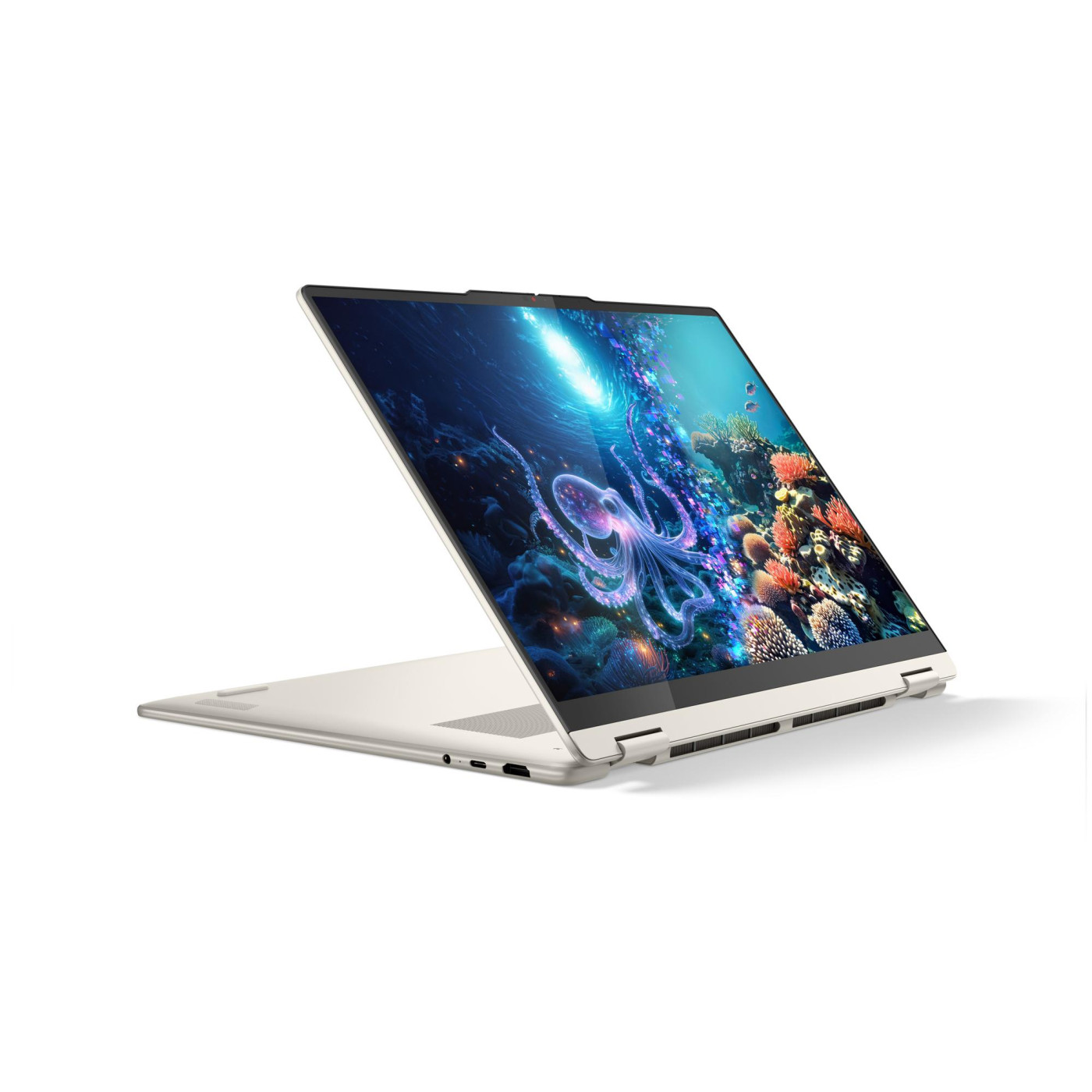 Ноутбук Lenovo 16 Yoga 7 2-in-1 16AKP10 2.8K OLED/Ryzen 7 AI 350/32GB/1TB/Intel UHD/DOS/Seashell (83JU001LRA)