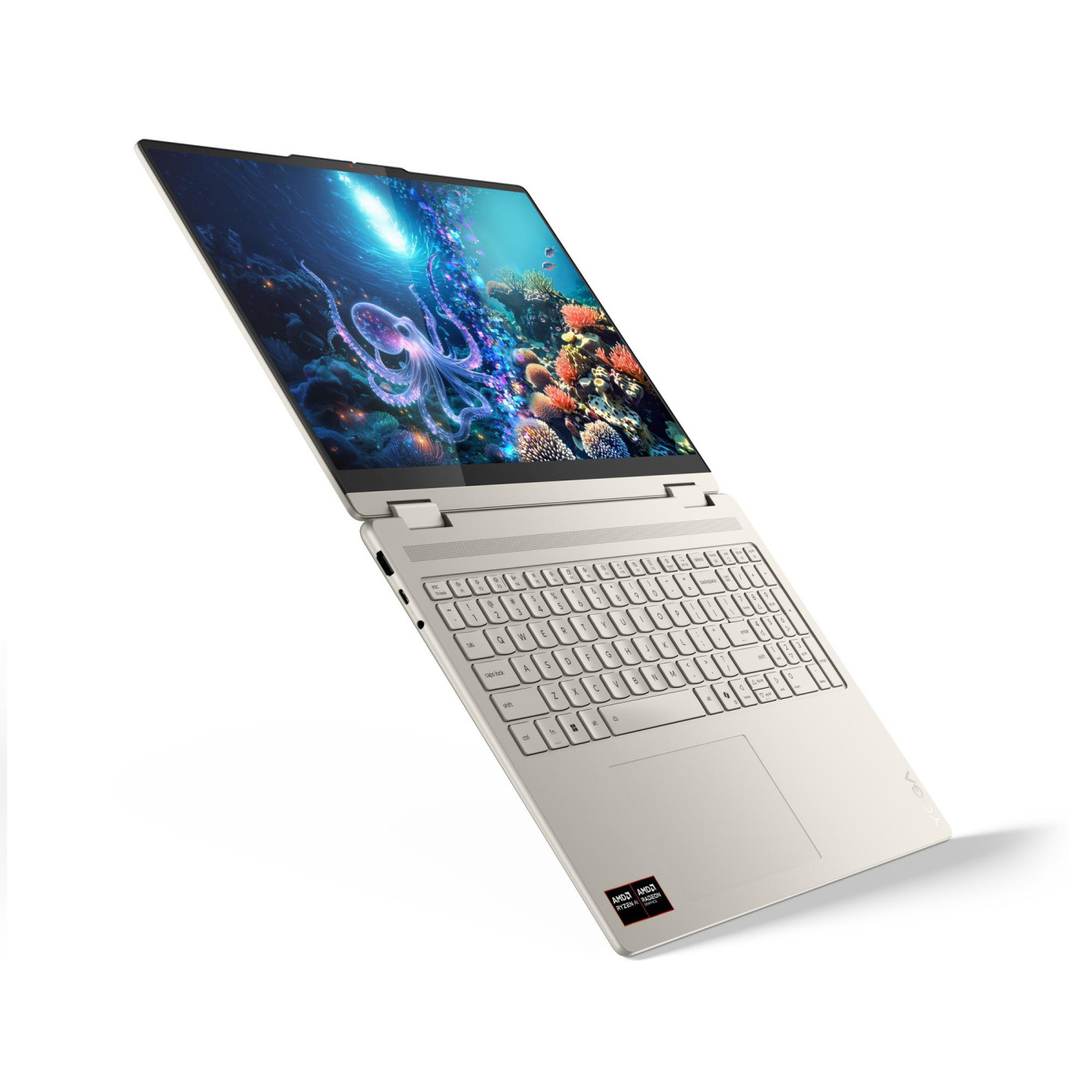Ноутбук Lenovo 16 Yoga 7 2-in-1 16AKP10 2.8K OLED/Ryzen 7 AI 350/32GB/1TB/Intel UHD/DOS/Seashell (83JU001LRA)