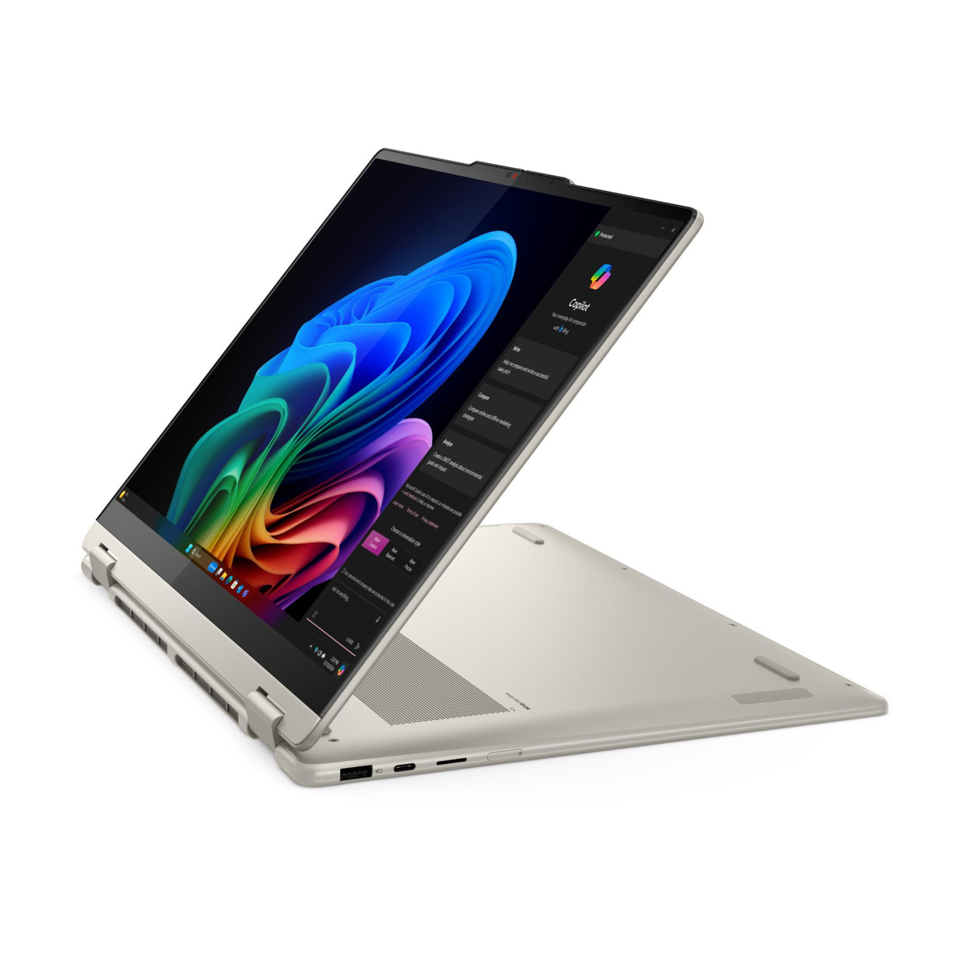Ноутбук Lenovo 16 Yoga 7 2-in-1 16AKP10 2.8K OLED/Ryzen 7 AI 350/32GB/1TB/Intel UHD/DOS/Seashell (83JU001LRA)