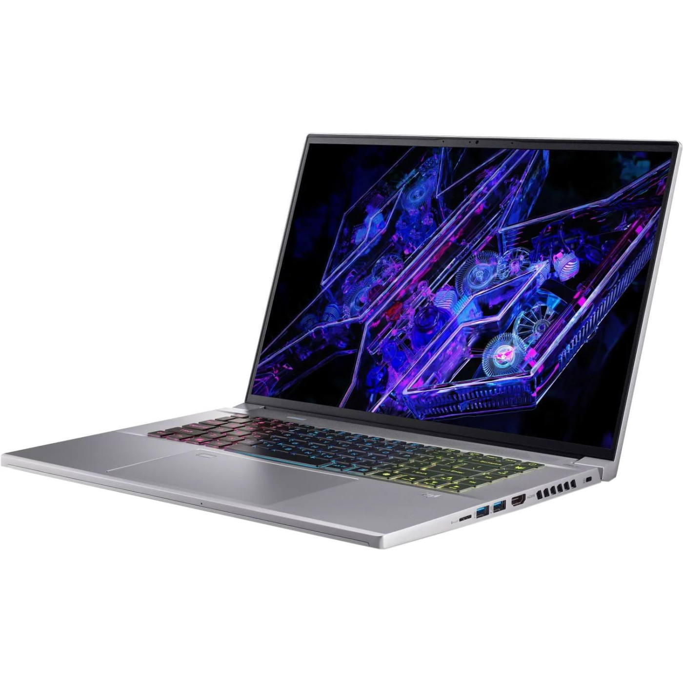 Ноутбук Acer 16 Predator Triton Neo 16 PTN16-51 WQXGA/Intel U7-155H/32GB/1TB/RTX 4060 8GB/DOS/Silver (NH.QSAEU.007)
