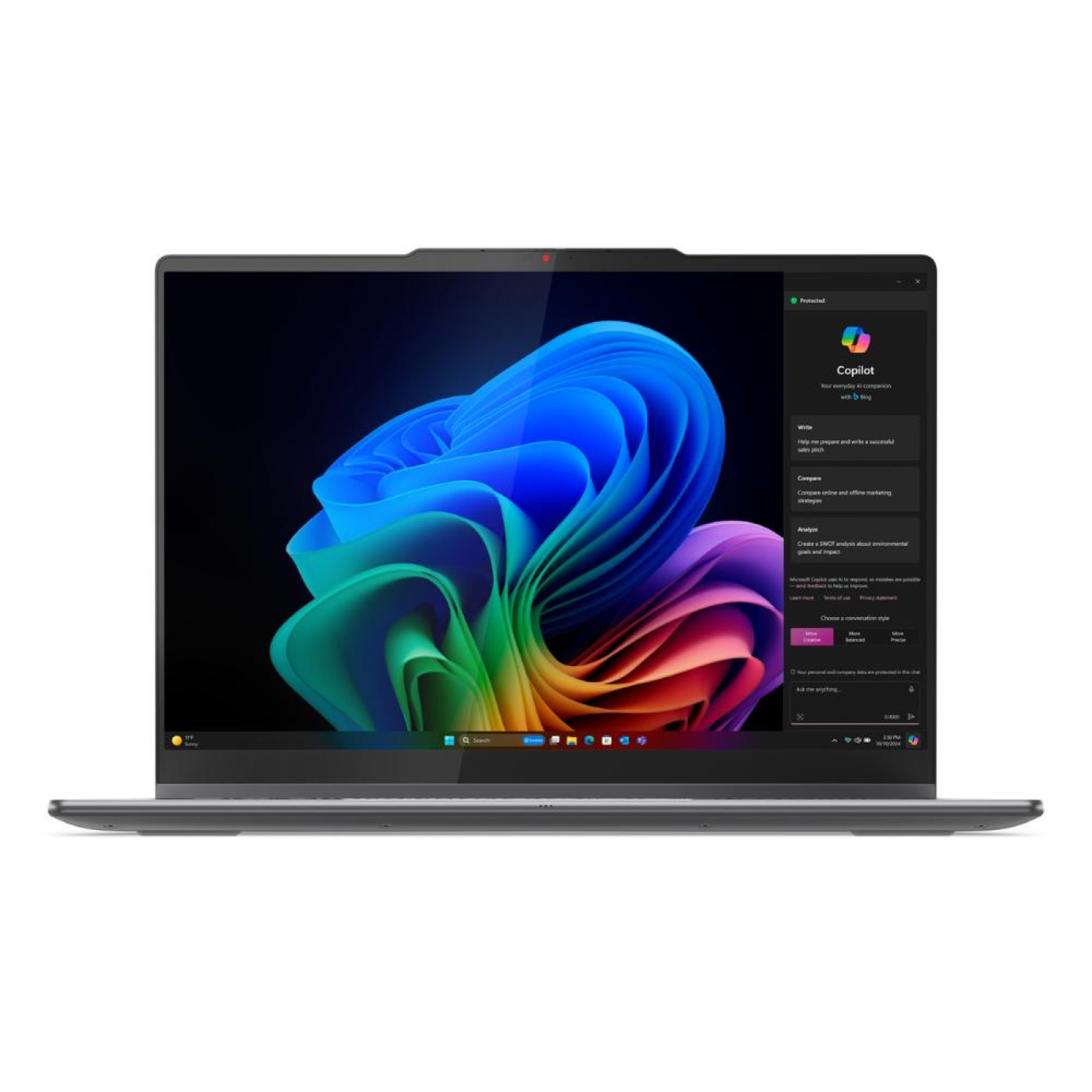 Ноутбук Lenovo 14 Yoga 7 2-in-1 14ILL10 2.8K OLED/U7-256V/16GB/1TB/Intel UHD/DOS/Pen/Luna Grey (83JQ009XRA)