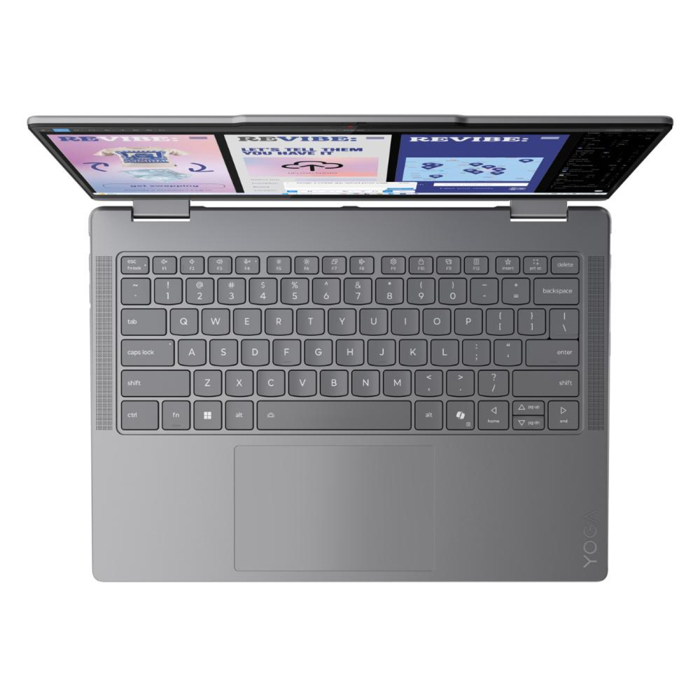 Ноутбук Lenovo 14 Yoga 7 2-in-1 14ILL10 2.8K OLED/U7-256V/16GB/1TB/Intel UHD/DOS/Pen/Luna Grey (83JQ009XRA)