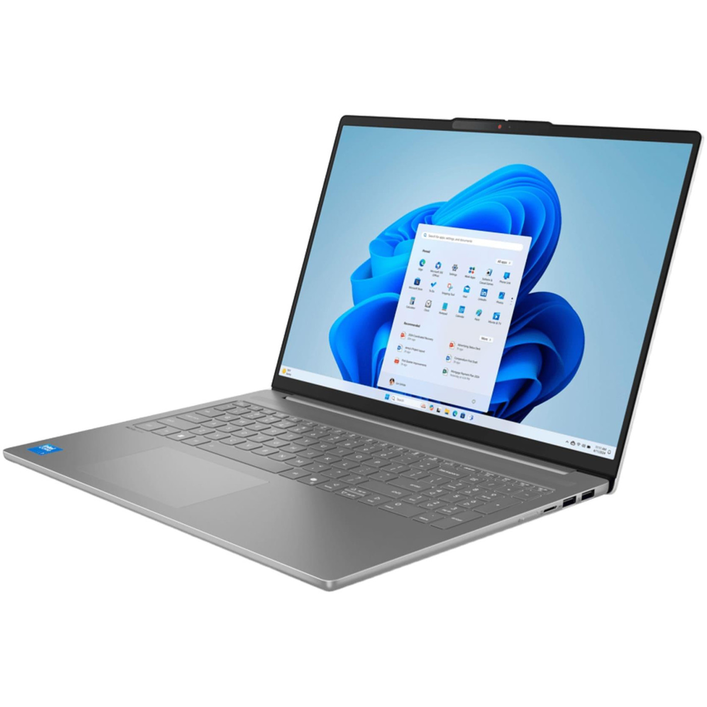 Ноутбук Lenovo 16 IdeaPad Slim 5 16IRH10R 2.8K OLED/Intel C5-210H/24GB/1TB/Intel HD/DOS/Luna Grey (83J1006RRA)
