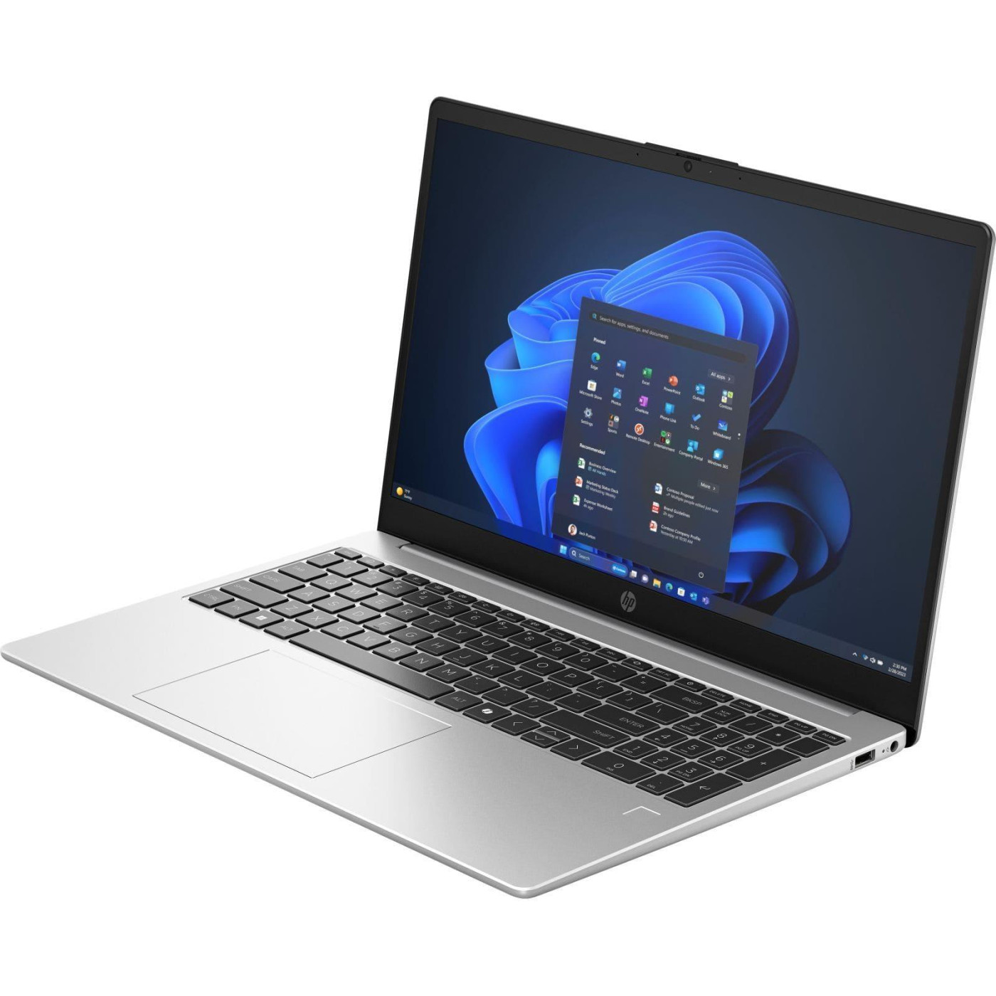 Ноутбук HP 15.6 250R-G10 FHD IPS/Intel 5-120U/16GB/512SSD/UMA/W11P/Silver (CN5X5AT)