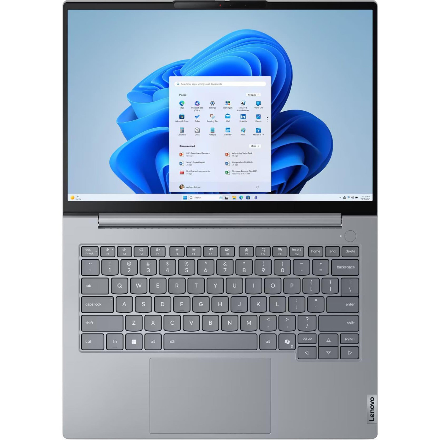 Ноутбук Lenovo 14 ThinkBook 14 G8 IAL/14FM/U7-255H/16GB/512 SSD/UMA/W11P/Gray (21SJ007PRA)