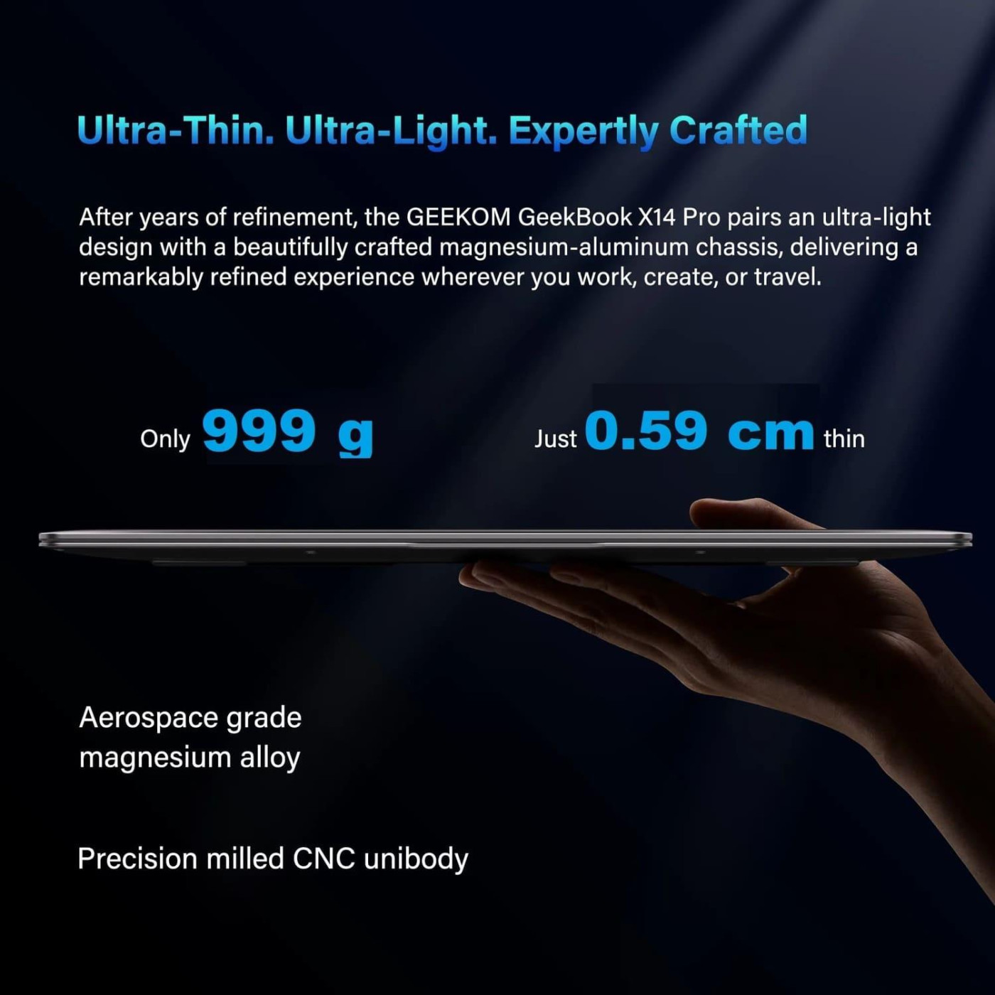Ноутбук GEEKOM 14 X14 Pro 2.8K OLED 120Hz/Intel U9-185H/32GB/2TB/UMA/W11P (GEEKBOONX14CMOU9185H-322-US)