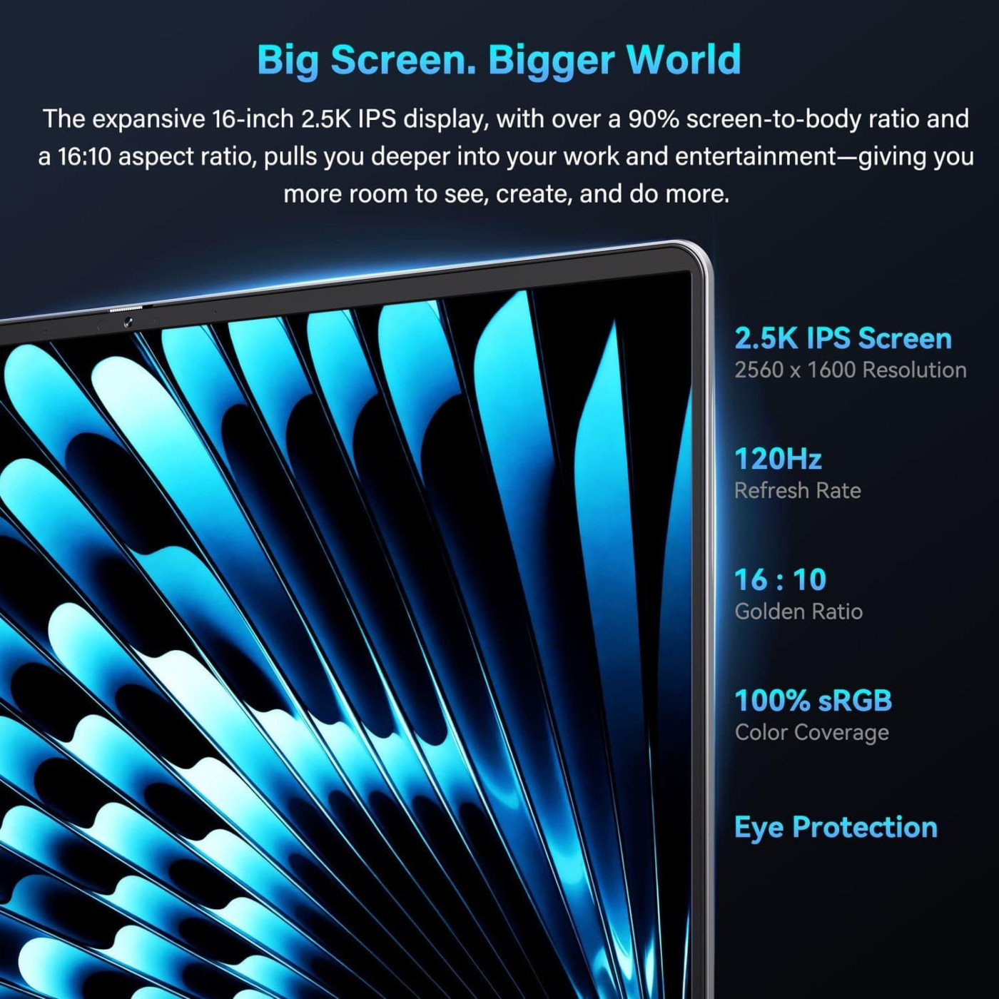 Ноутбук GEEKOM 16 X16 Pro 2.5K IPS 120Hz/Intel U5-125H/32GB/1TB/UMA/W11P (GEEKBOONX16AMOU5125U-321-US)