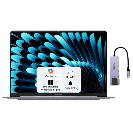 Ноутбук GEEKOM 16 X16 Pro 2.5K IPS 120Hz/Intel U9-185H/32GB/2TB/UMA/W11P (GEEKBOONX16AMOU9185H-322-US)
