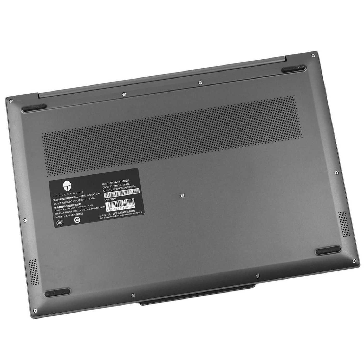 Ноутбук Thunderobot 14 Aibook14 2880x1800 IPS/Ryzen 7 8745HS/16GB/1TB/Radeon 780M/DOS/Gray (Air-R78745H16G1TQ120HWG)