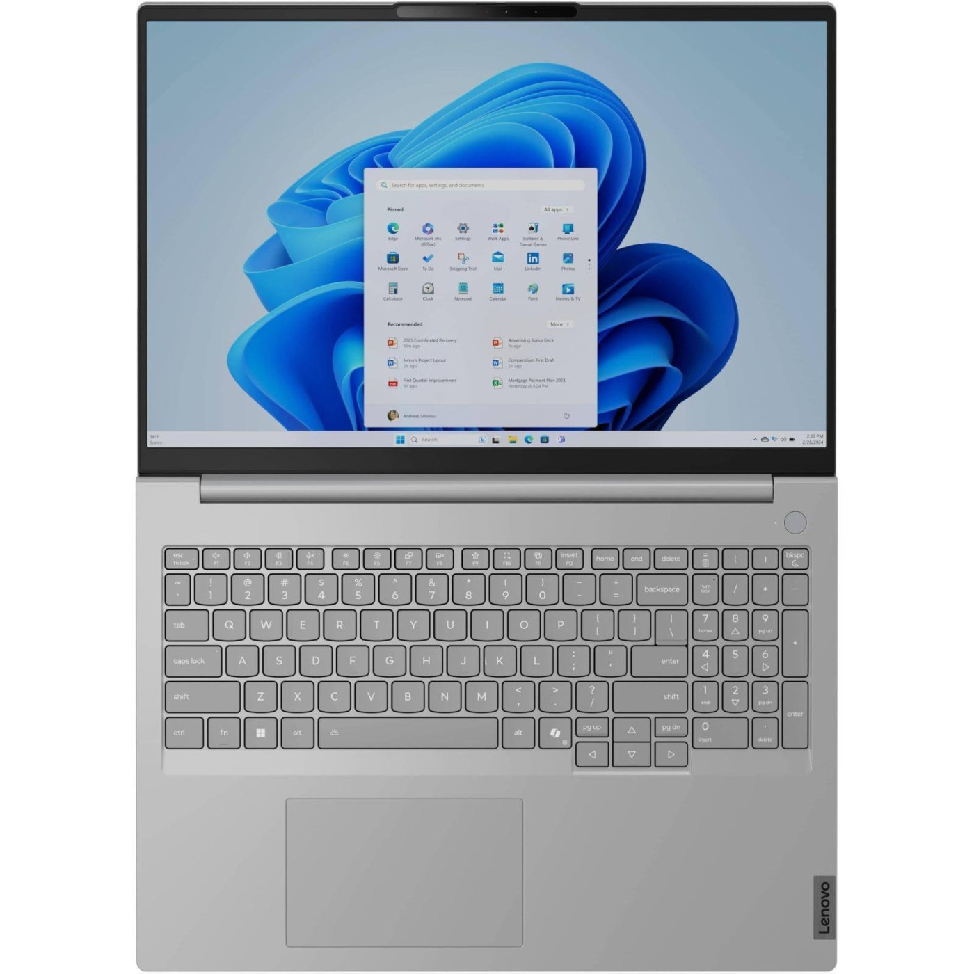 Ноутбук Lenovo 16 ThinkBook 16 G8 IRL WUXGA/Intel i5-13420H/16GB/512SSD/Intel UHD/W11P/Arctic Grey (21SHA0BFRA)